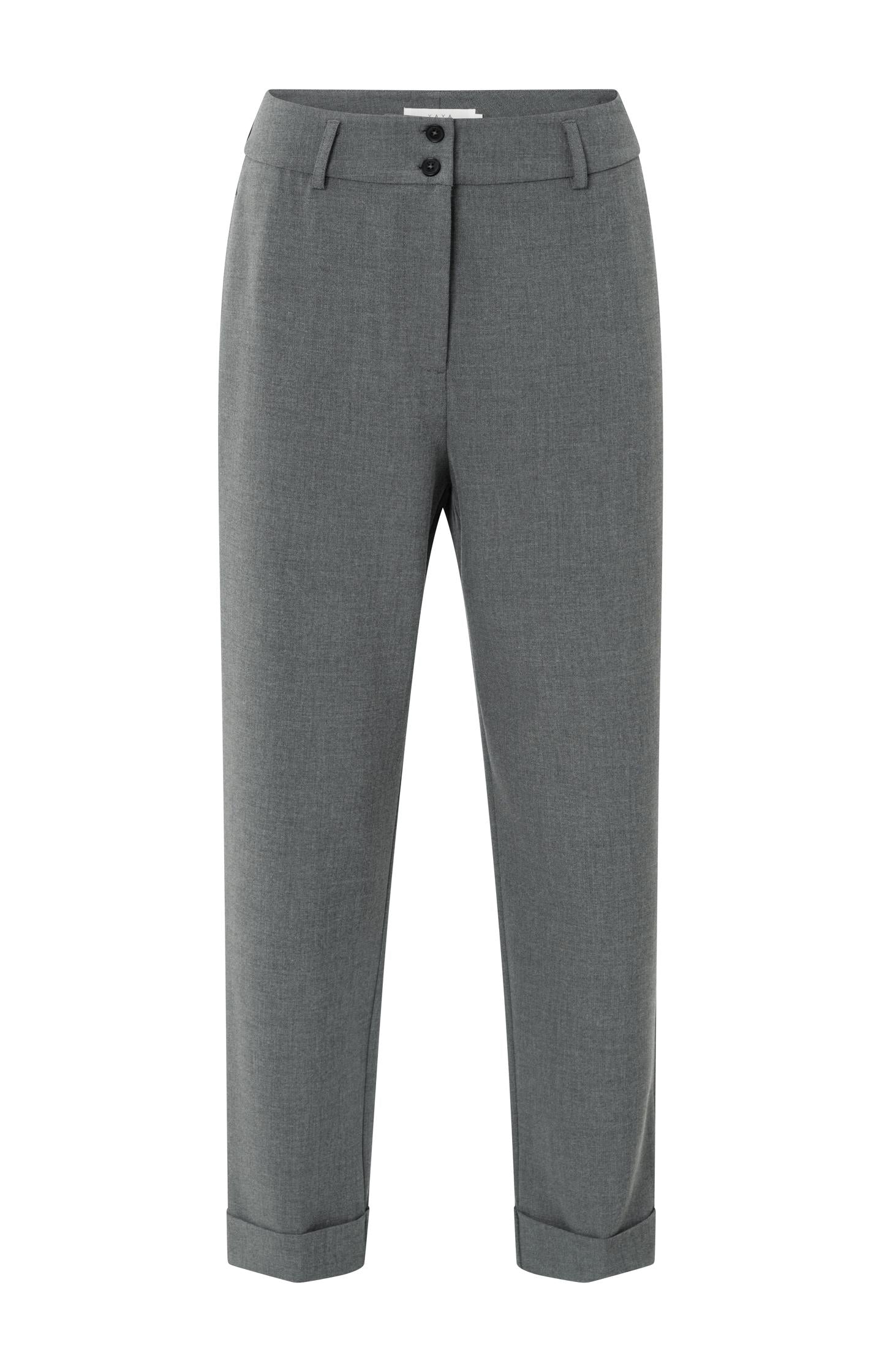 High waist tailored trousers with turn-ups - Type: product