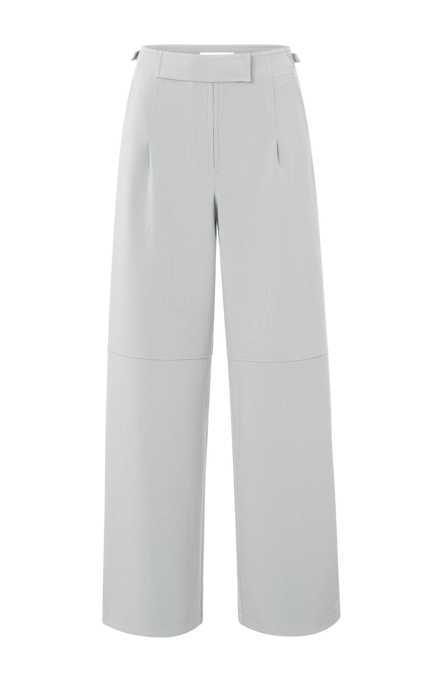 High waist trouser with wide leg, side pockets and zip - Type: product