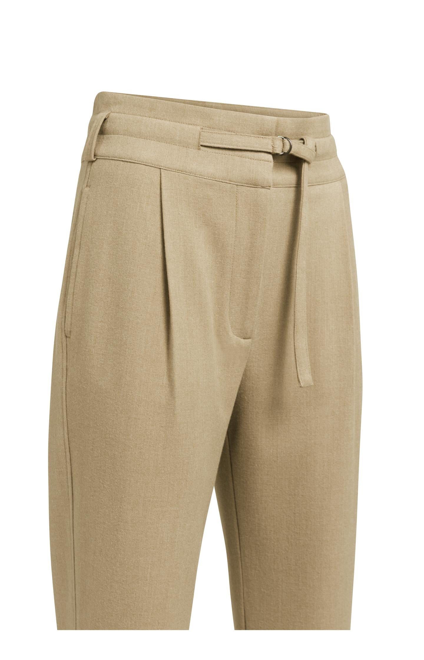 High-waist trousers with belt detail