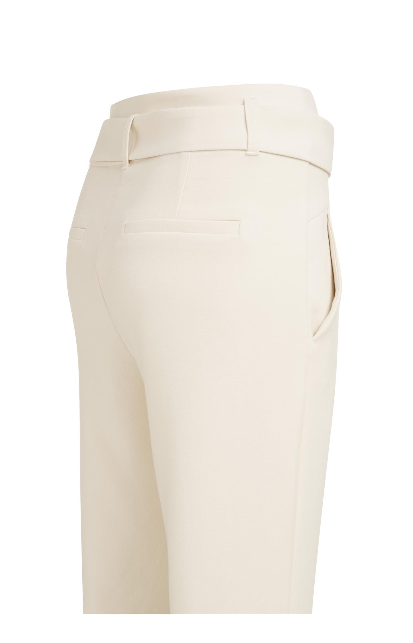 High-waist trousers with belt