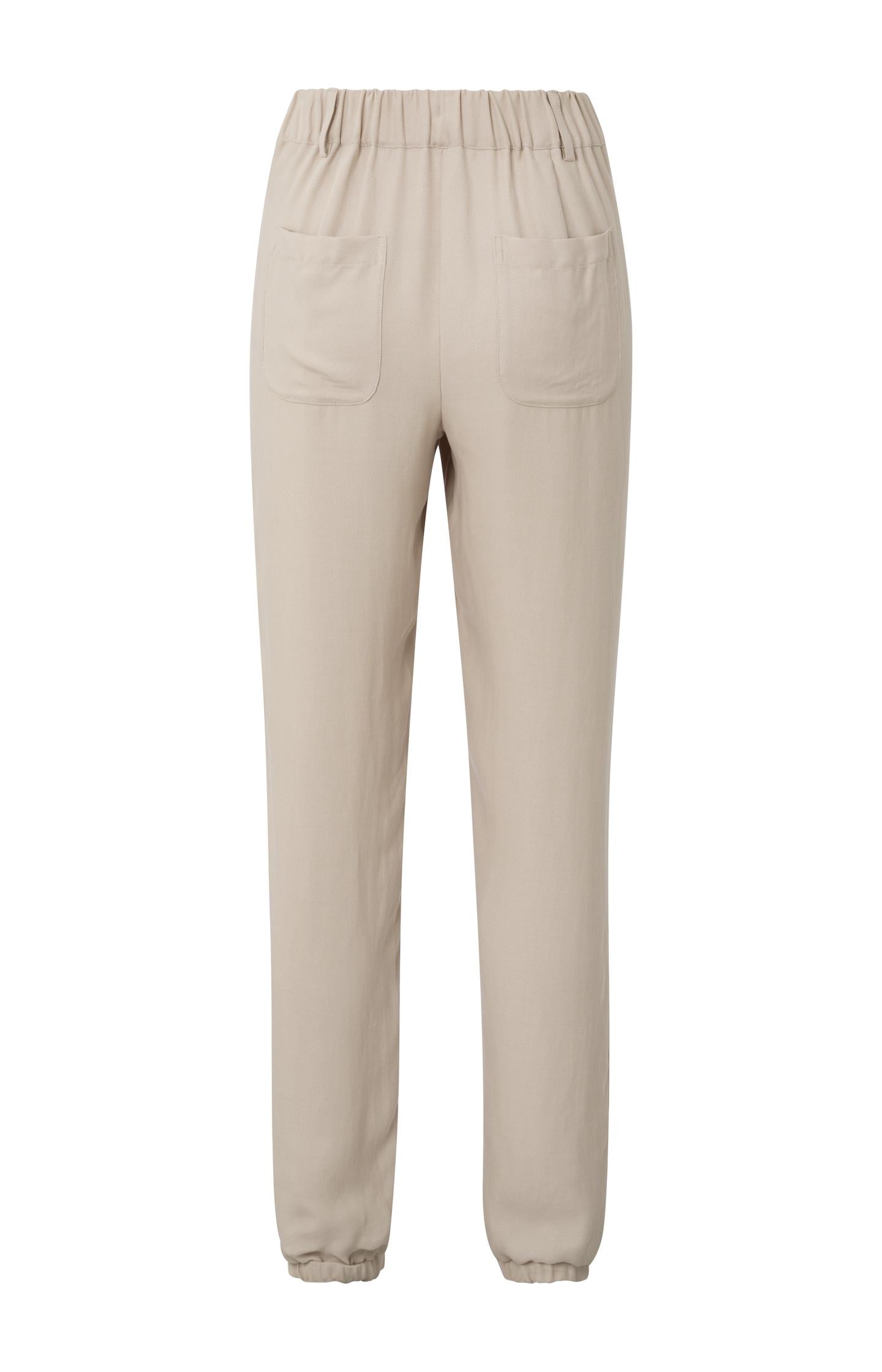 High waist trousers with cargo belt and side pockets