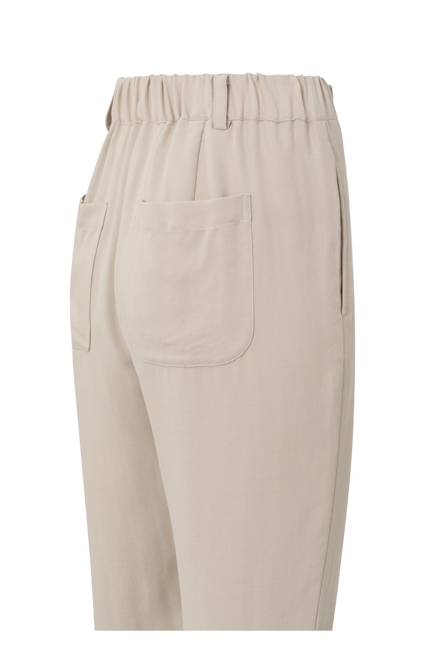 High waist trousers with cargo belt and side pockets