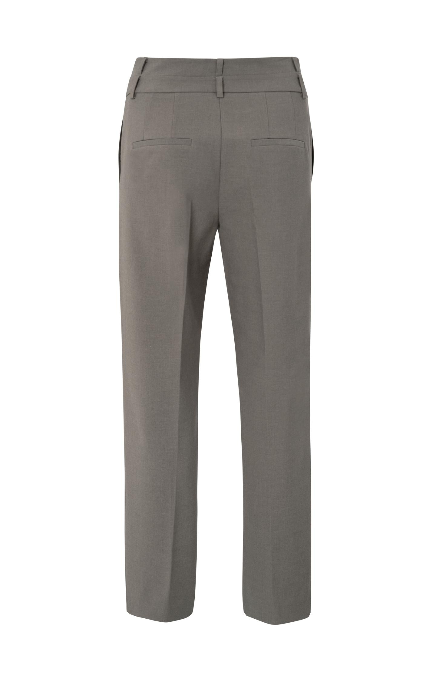 High waist trousers with double waistband