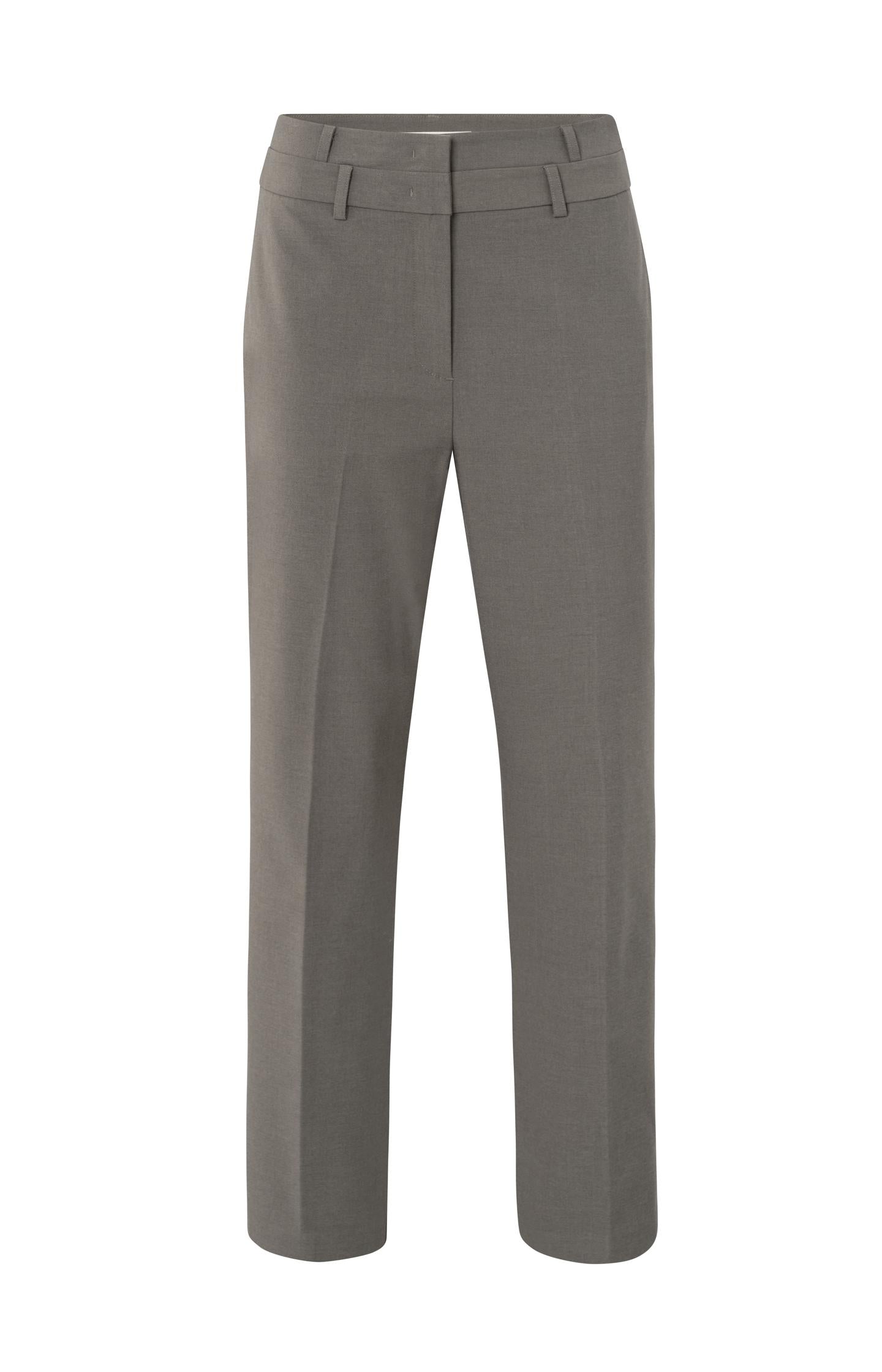 High waist trousers with double waistband - Type: product