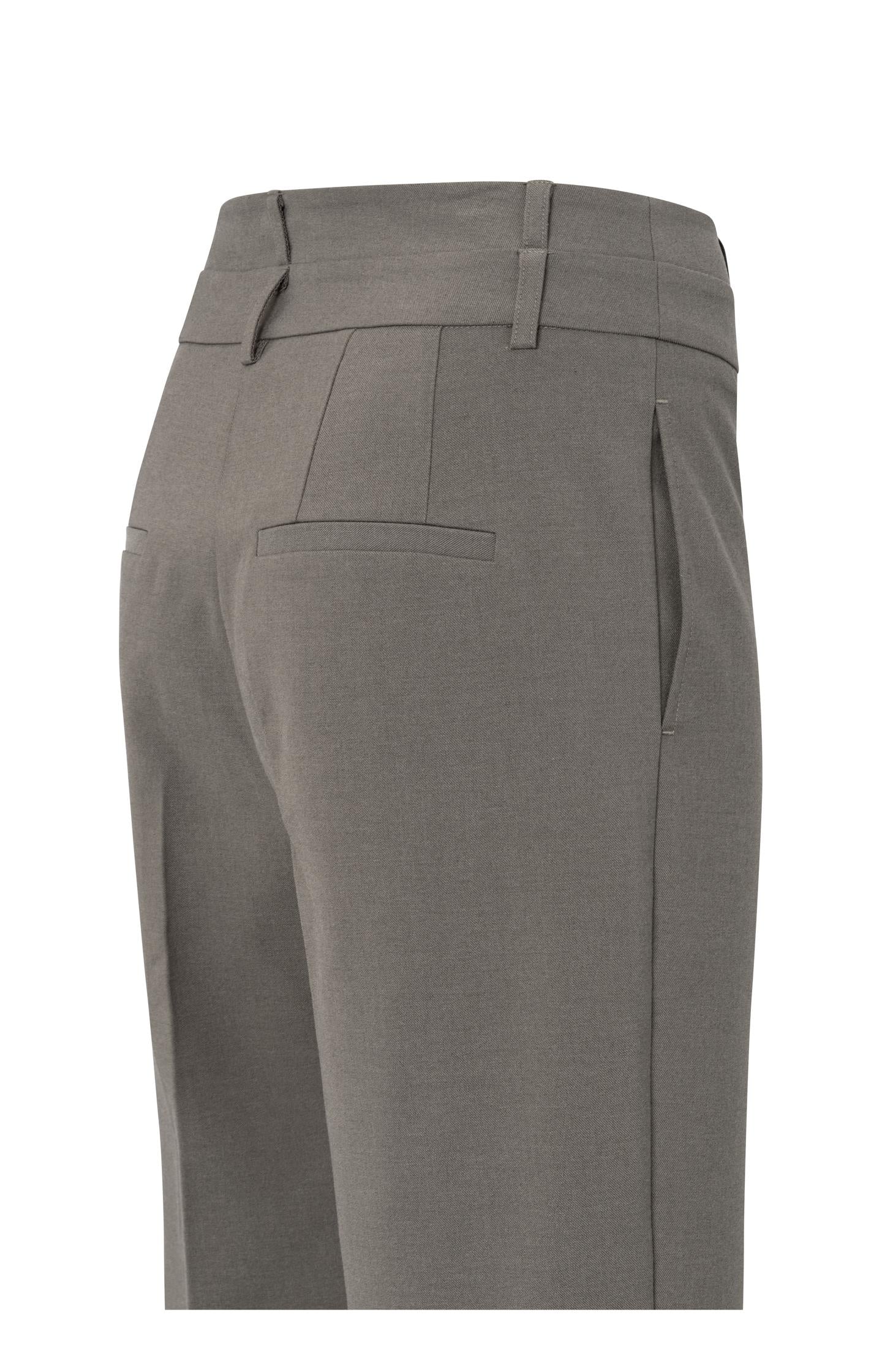 High waist trousers with double waistband