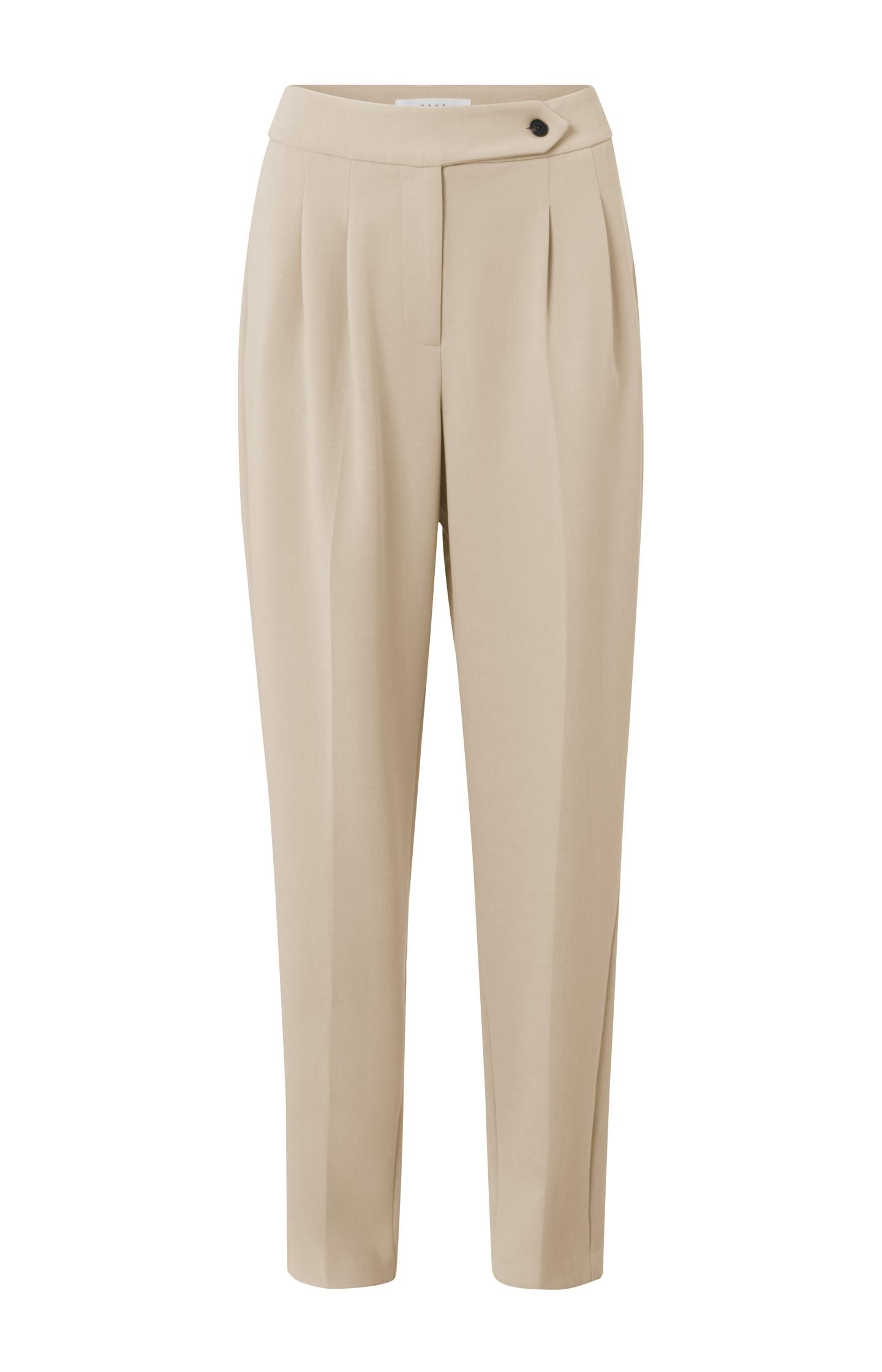 High waist trousers with pleated details and side pockets - Type: product