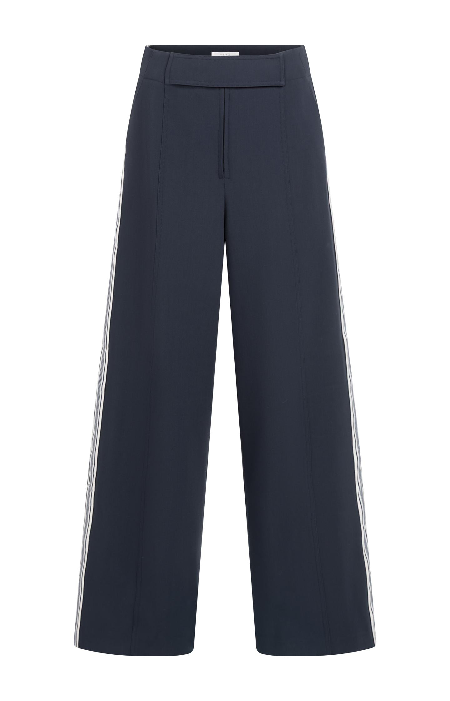 High waist trousers with side stripes - Type: product