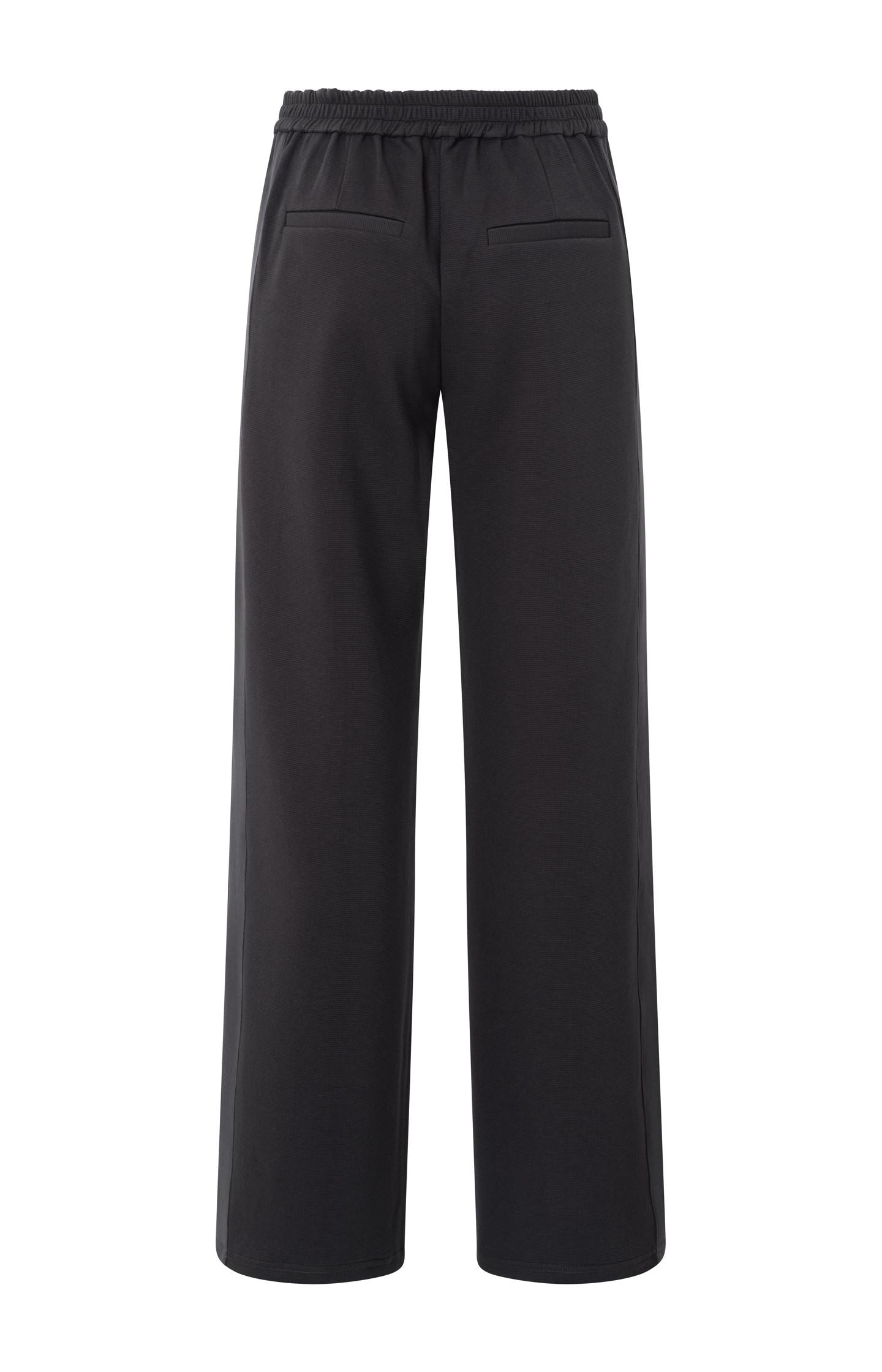 High-waisted wide-leg trousers