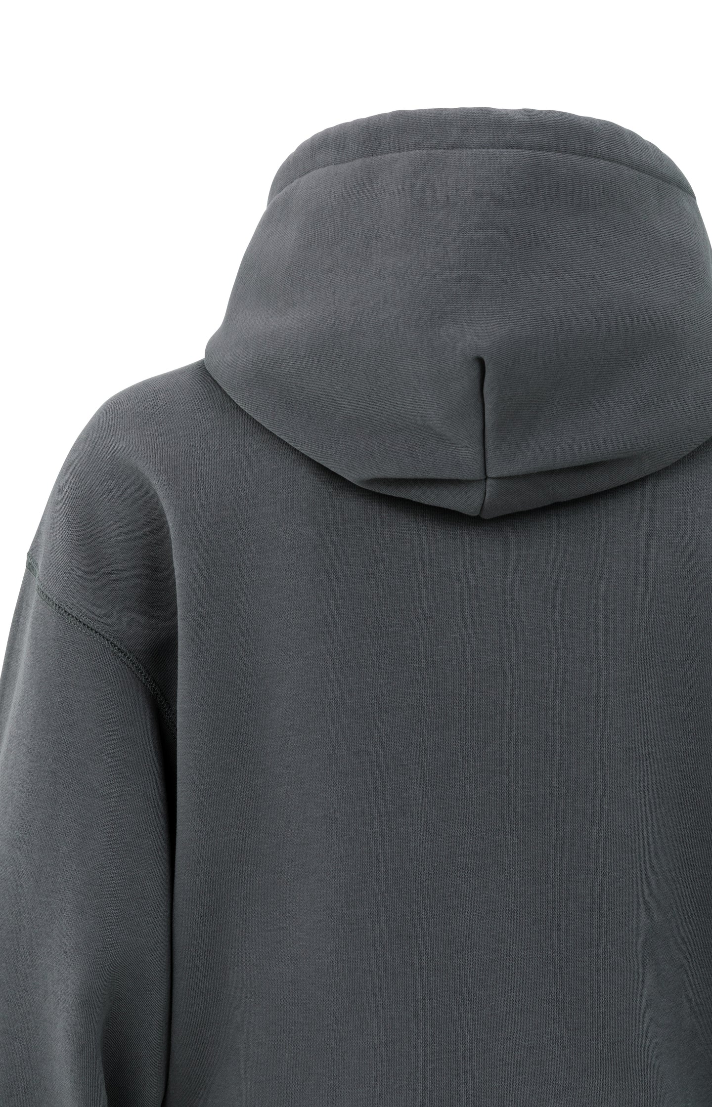 Hoodie with pleated hem