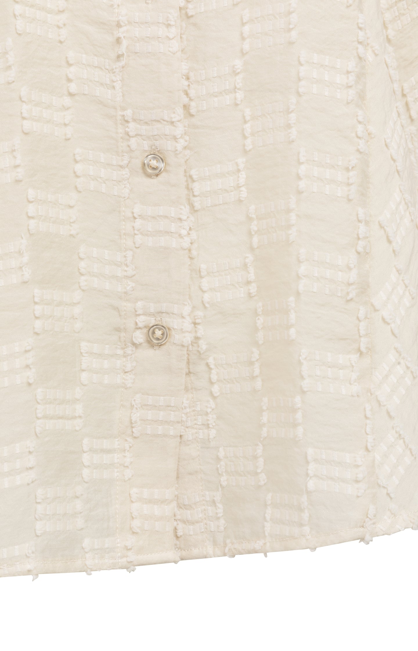 Jacquard blouse with short wide sleeves