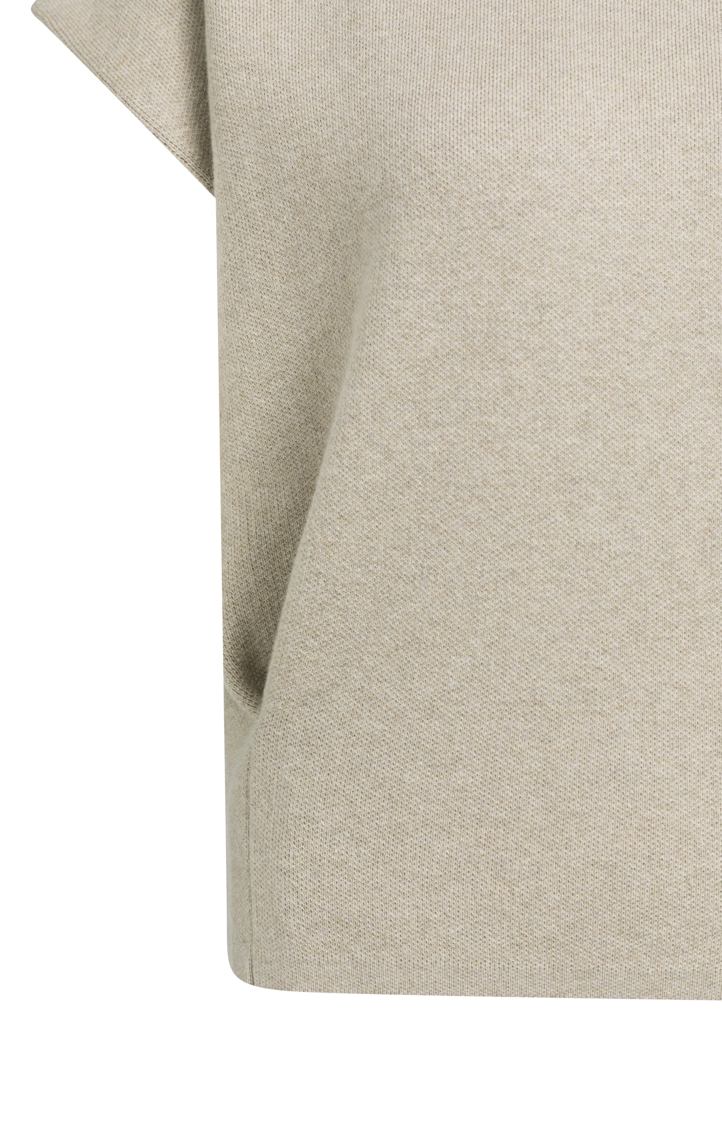 Jacquard knit top with cap sleeves