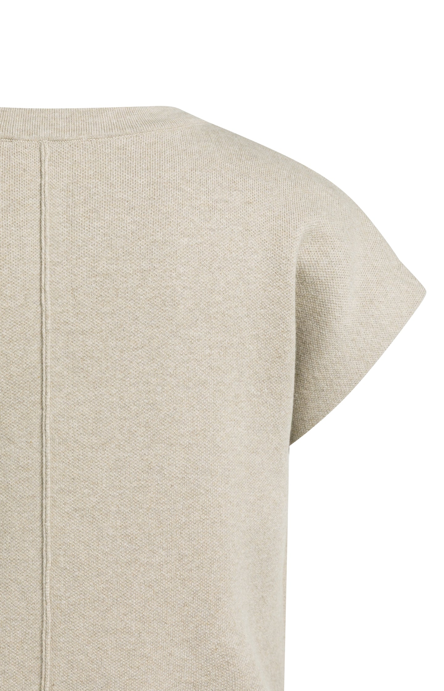 Jacquard knit top with cap sleeves