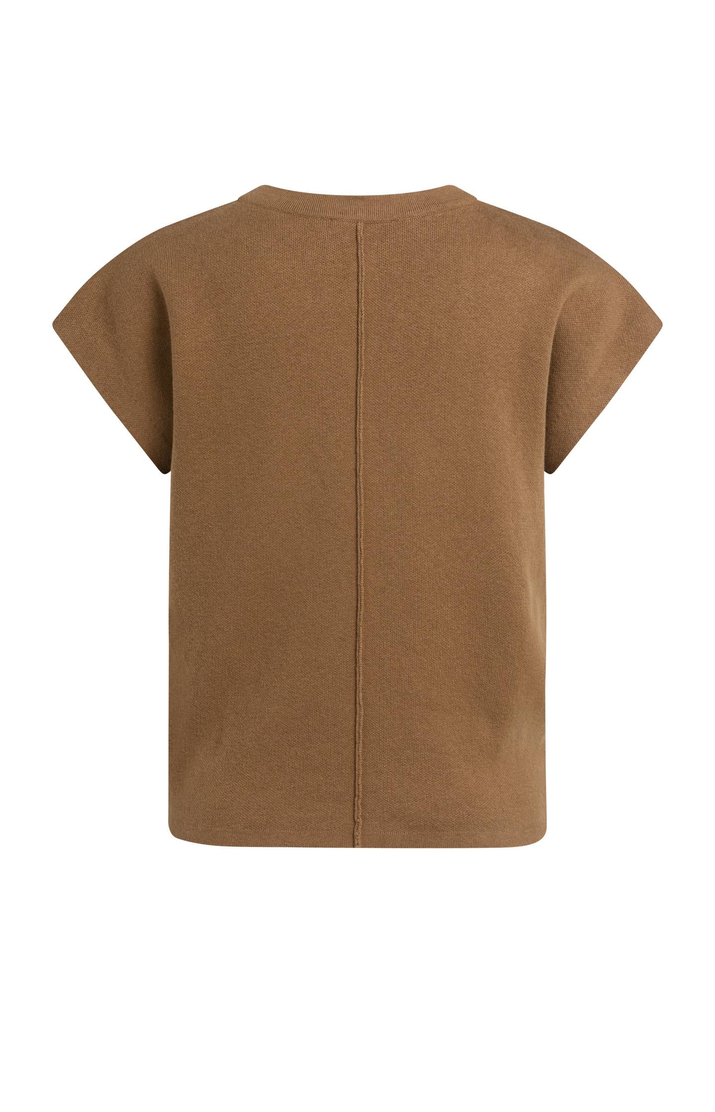 Jacquard knit top with cap sleeves - Type: product