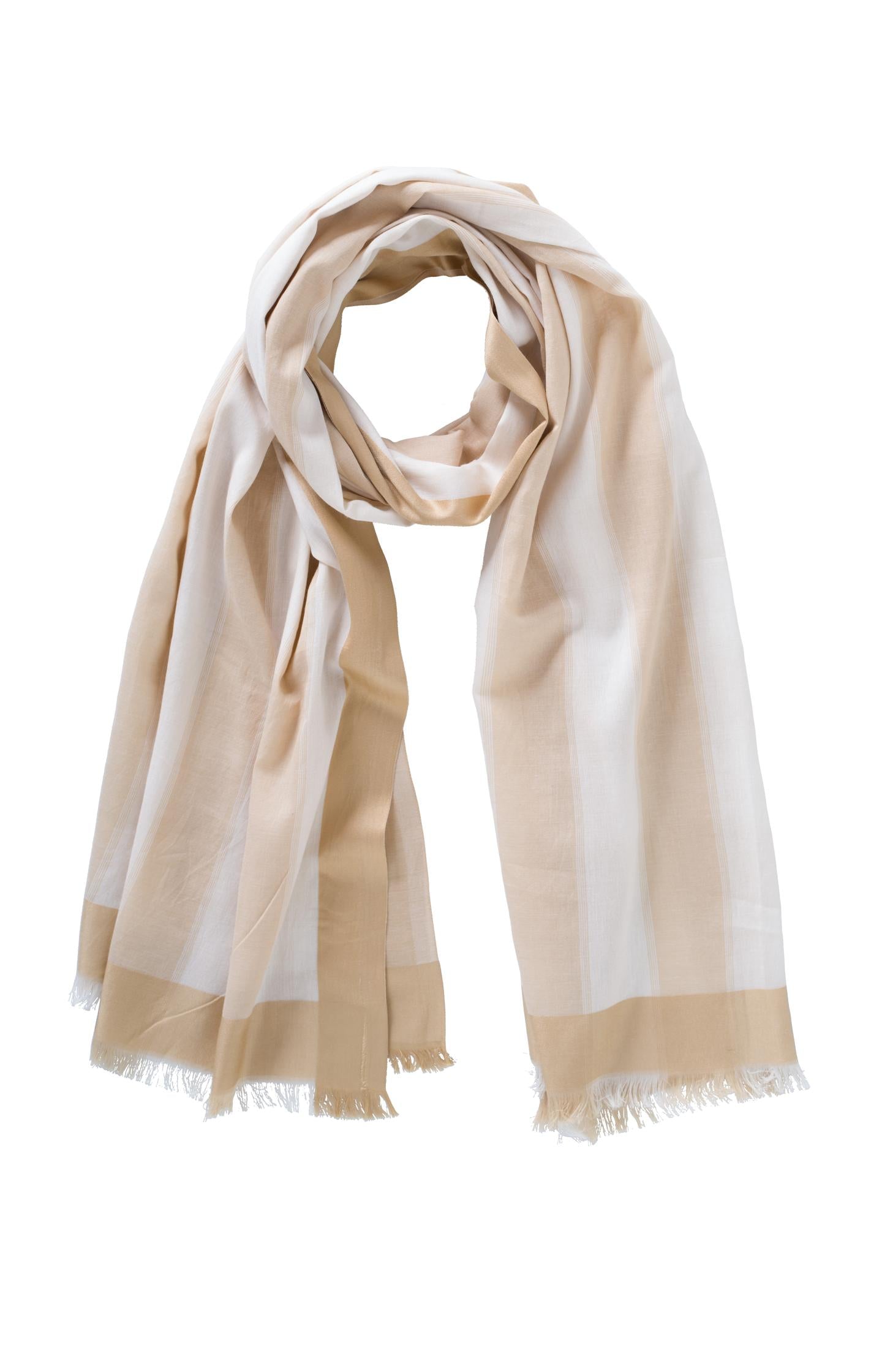 Jacquard scarf with colored squares - Birch Sand Dessin - Type: product