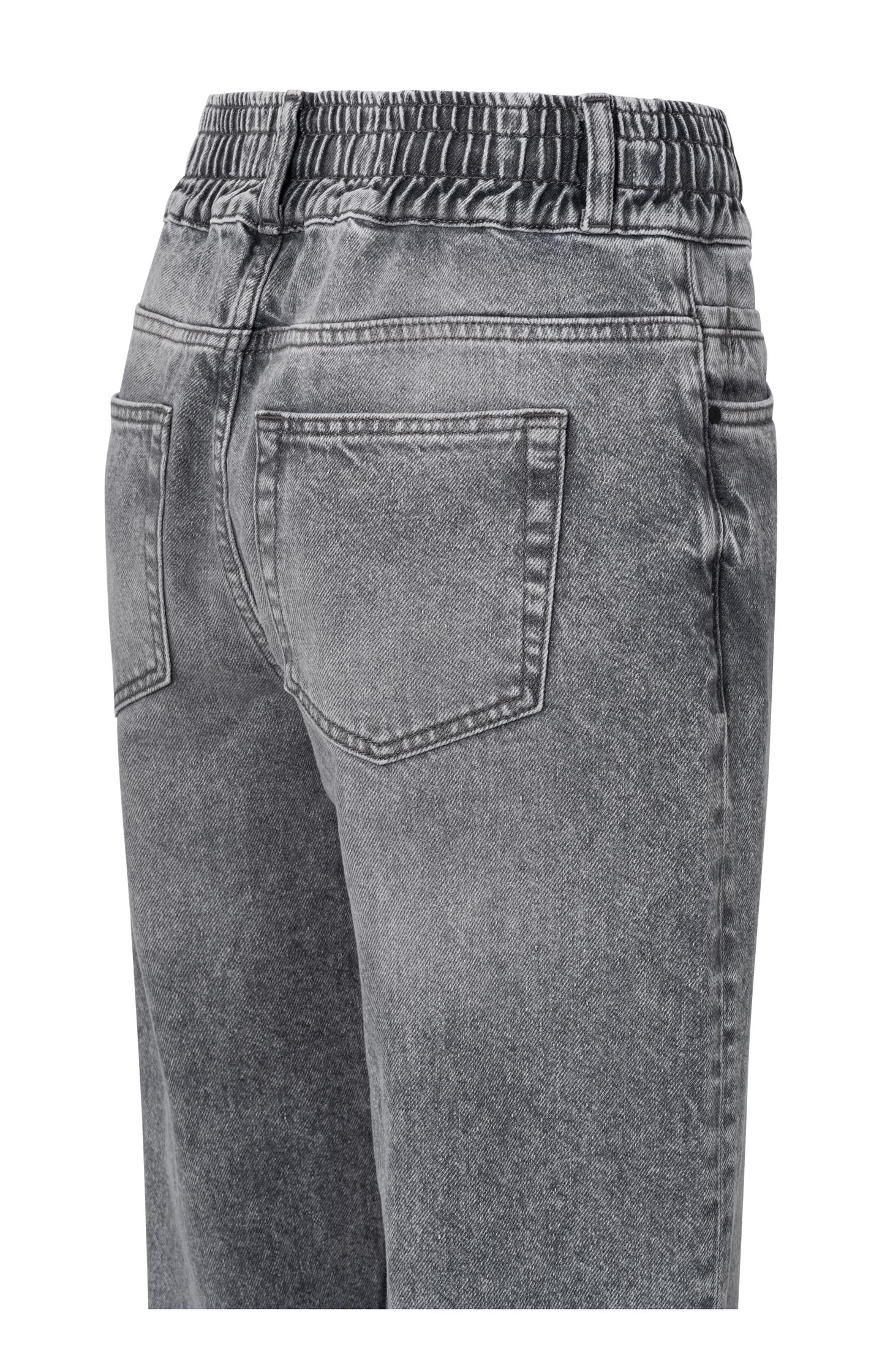 Jeans with high waist, pockets and elastic waistband