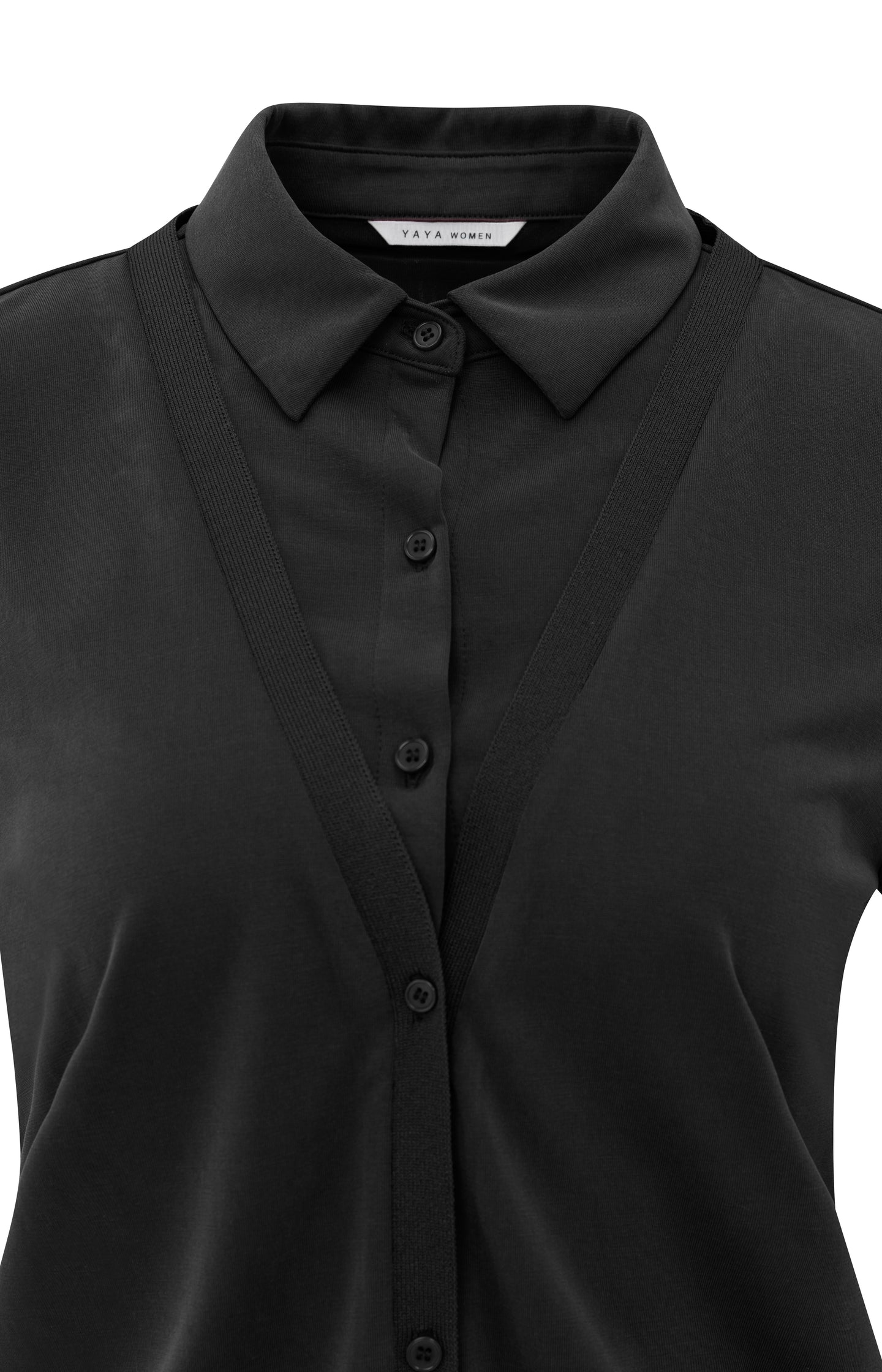 Jersey blouse with double layer effect