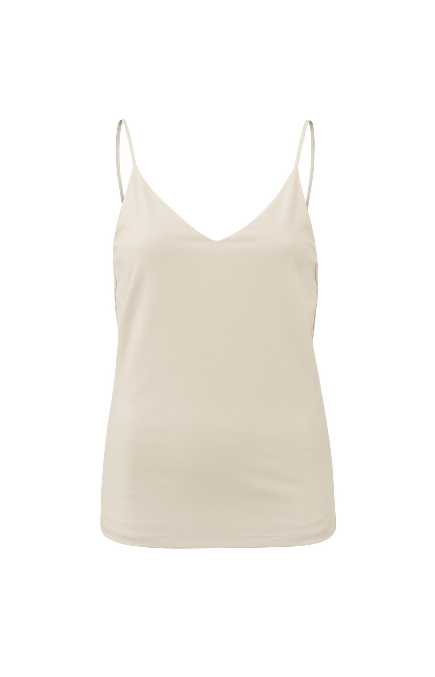 Jersey cami top with a V-neck and spaghetti straps - Type: product