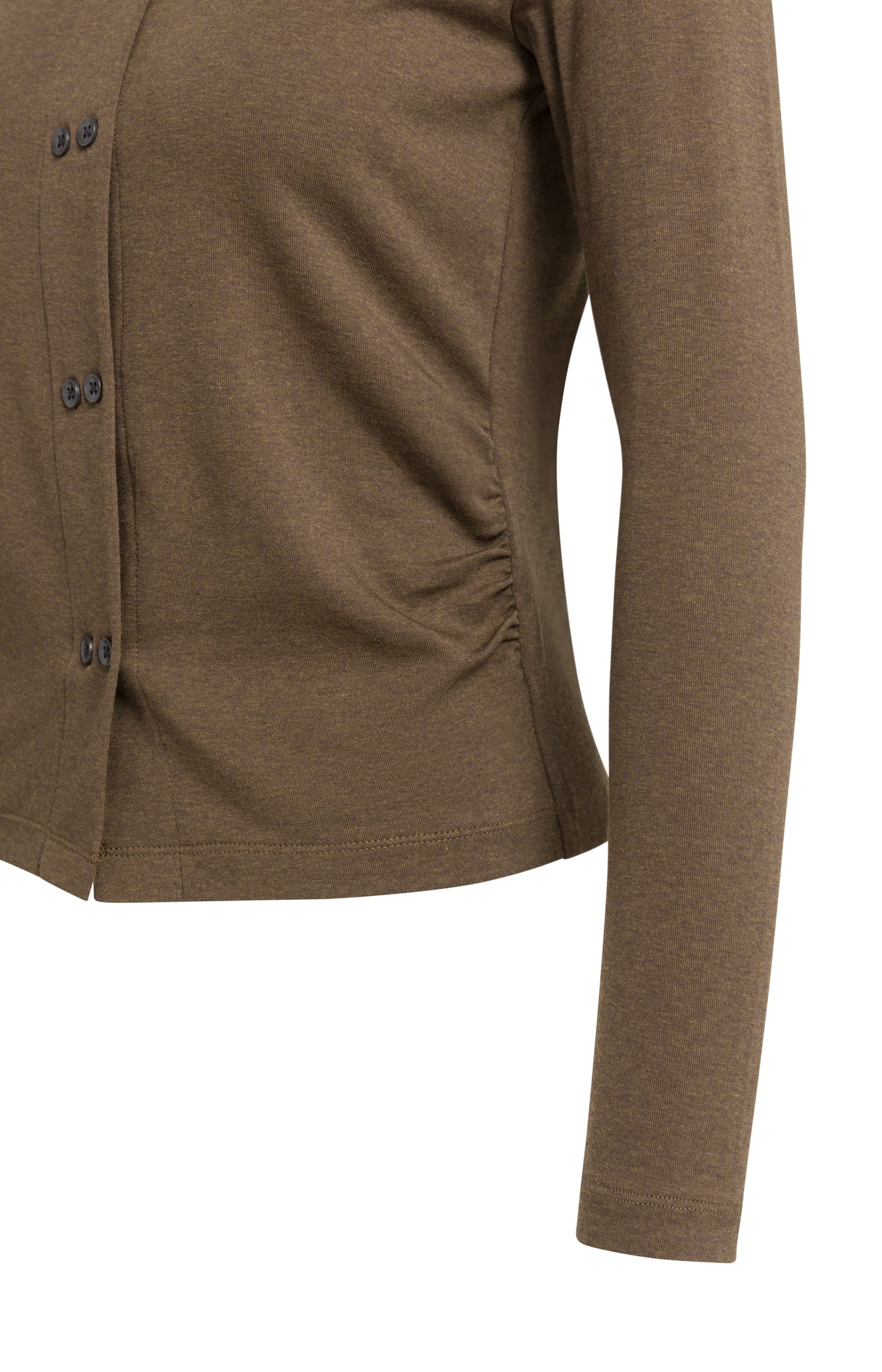 Jersey cardigan with double button closure