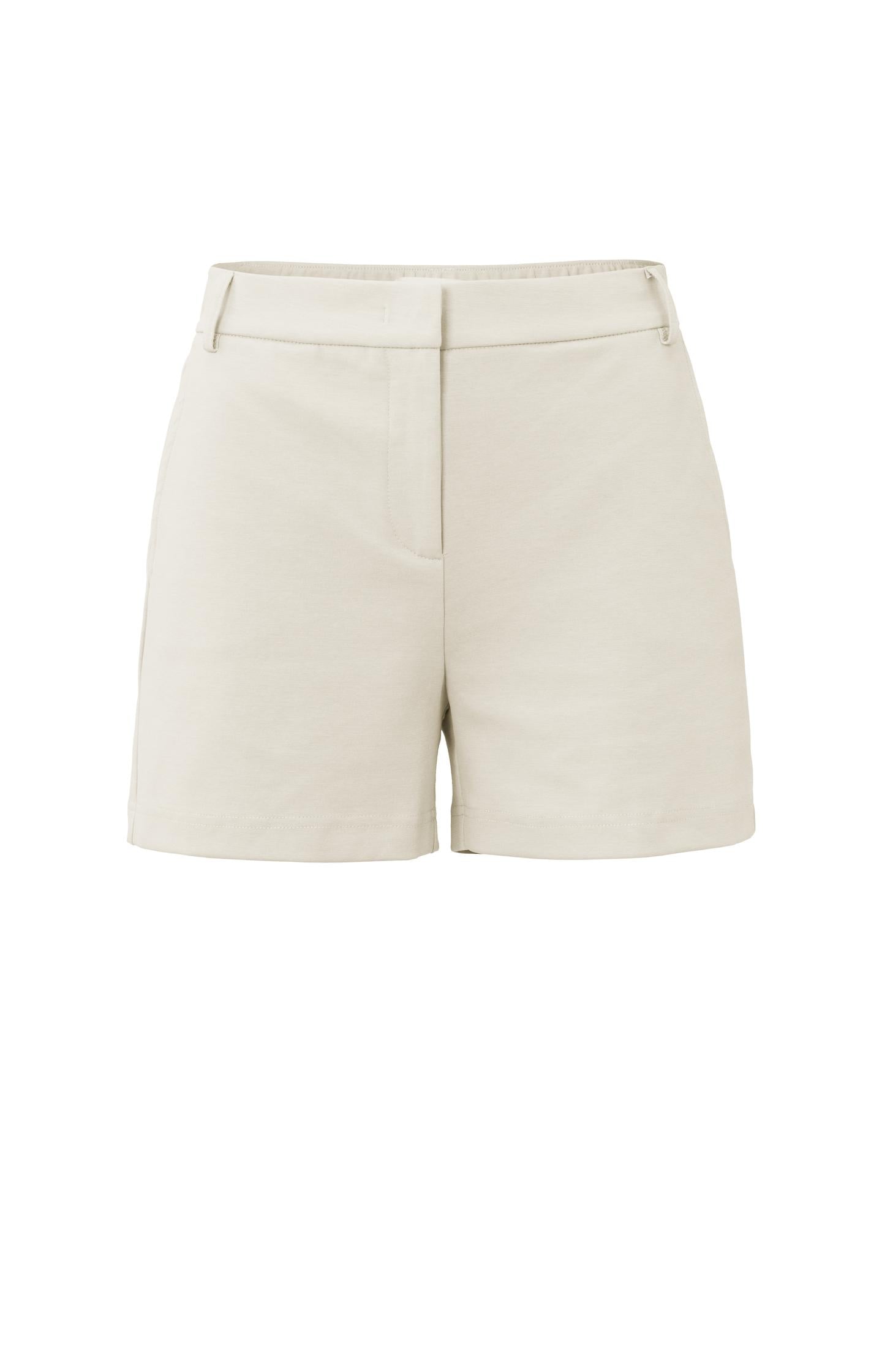 Jersey chino short with elastic waist, zip fly and pockets - Type: product