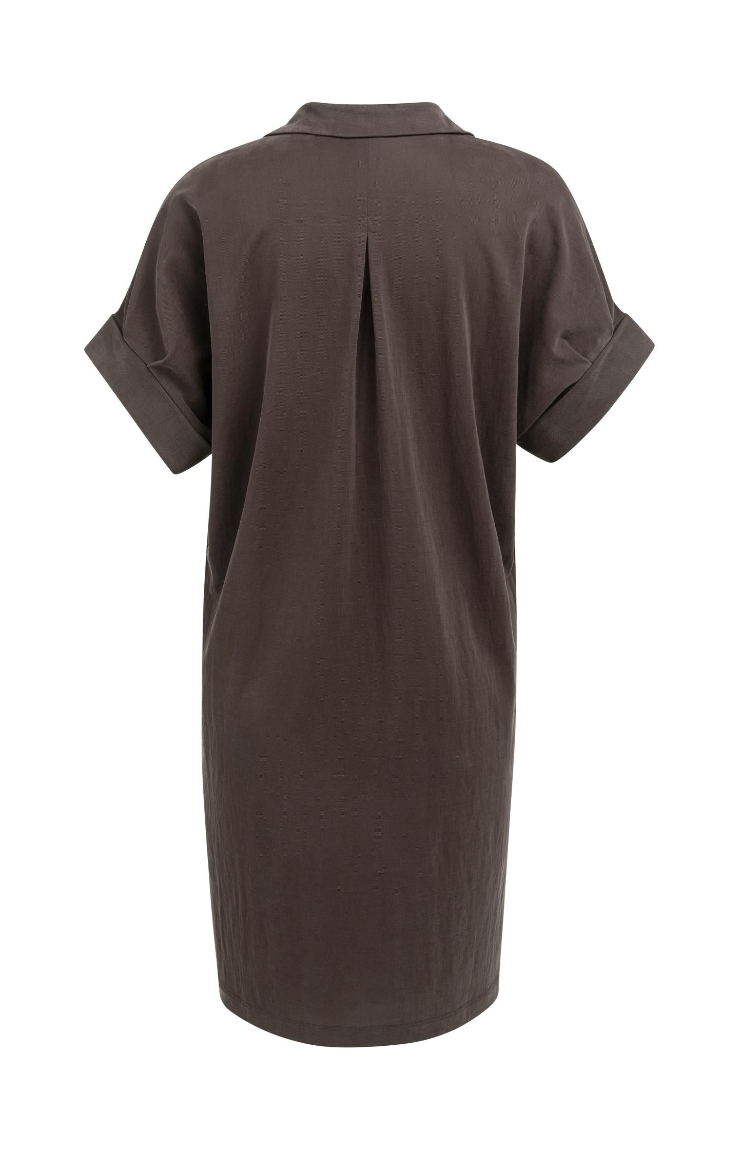 Jersey dress with pleated short sleeves - Type: lookbook