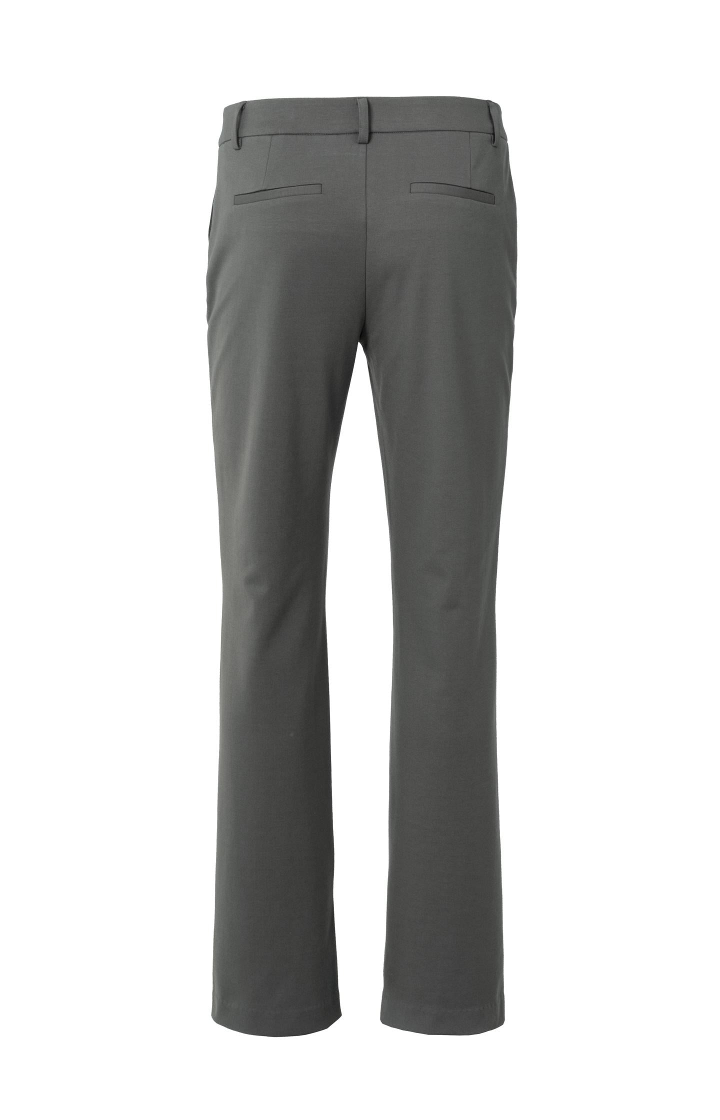 Jersey flare pantalon with side pockets and slit