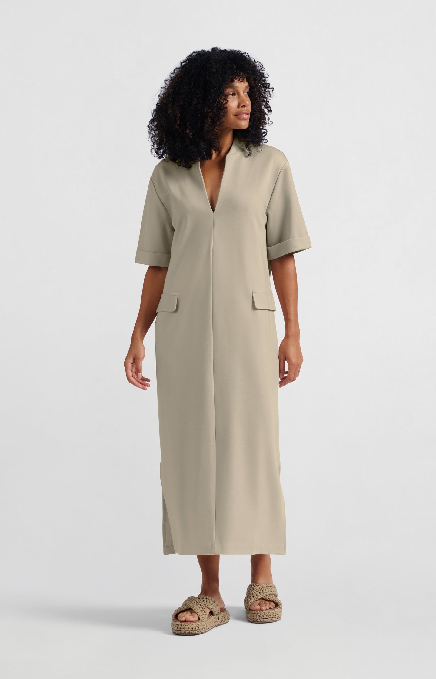 Jersey midi dress with pocket details - Type: lookbook