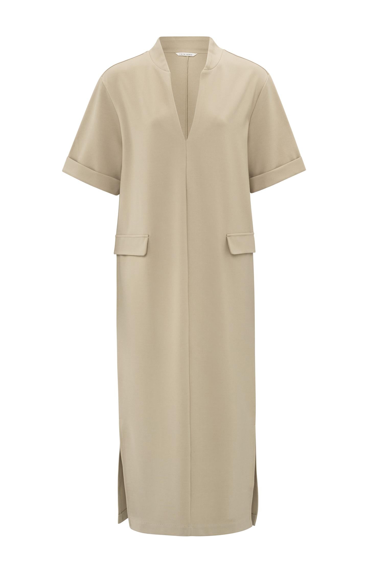 Jersey midi dress with pocket details - Type: product