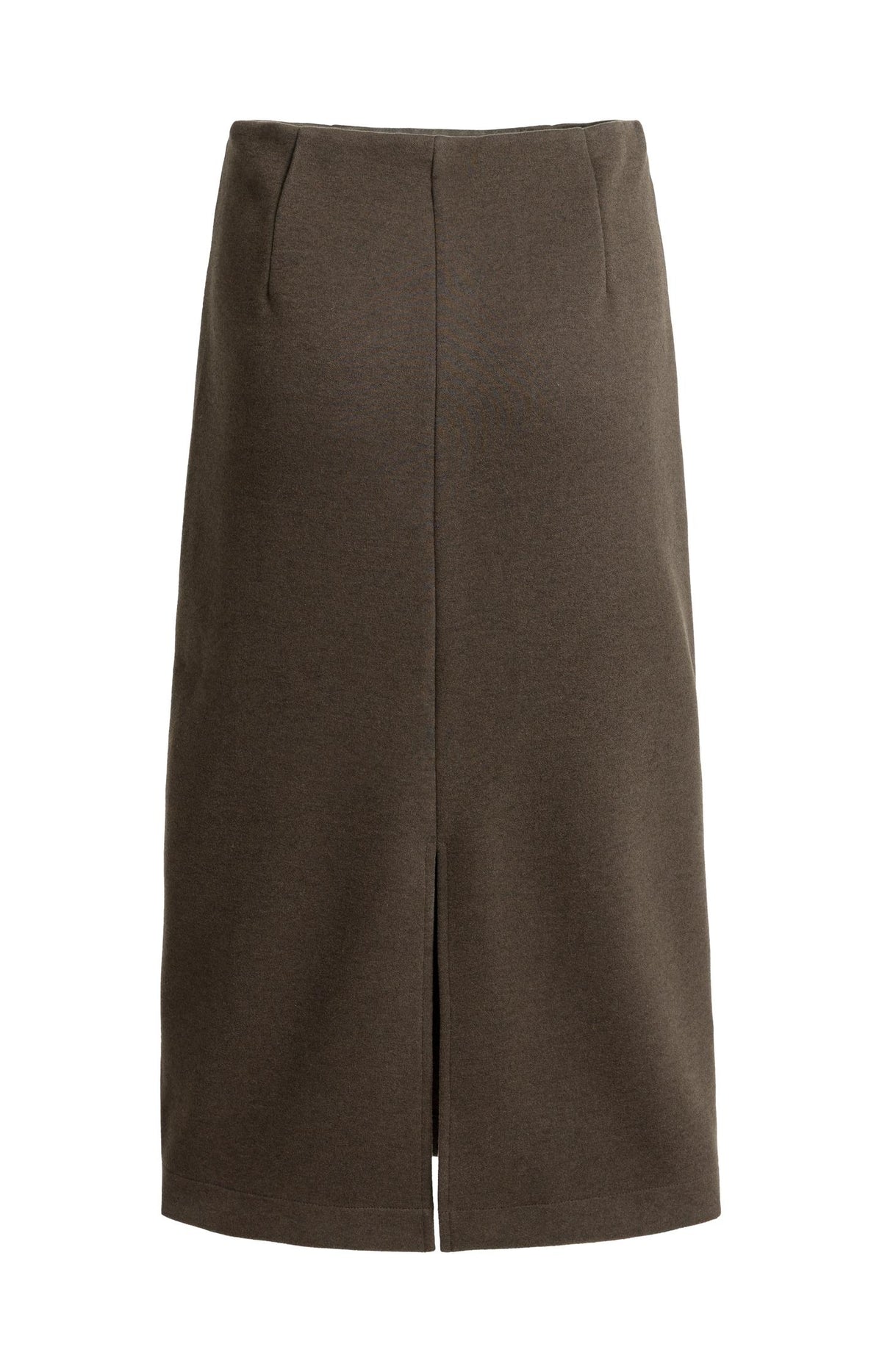 Jersey midi skirt with brushed fabric - Delicioso Brown