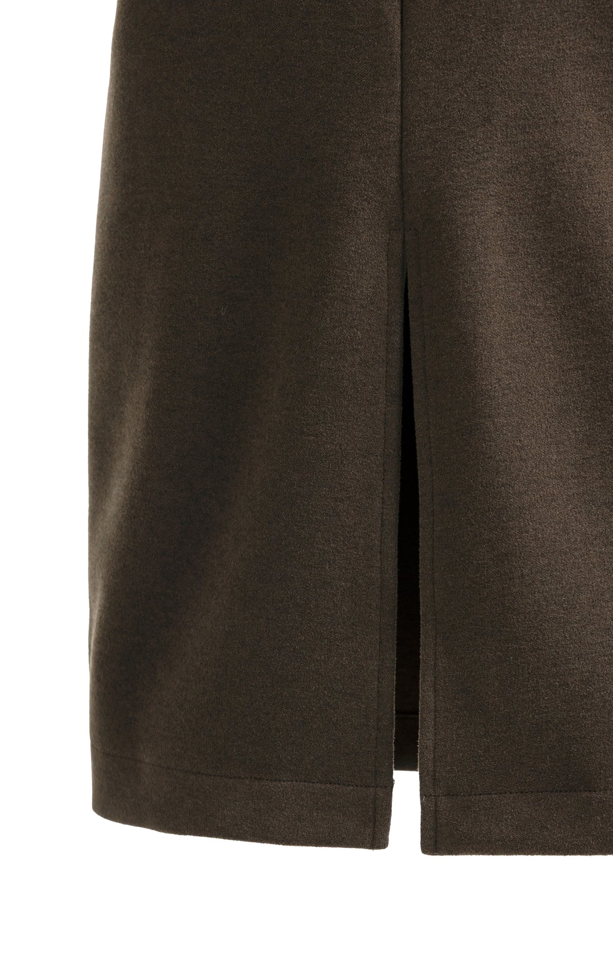 Jersey midi skirt with brushed fabric - Delicioso Brown