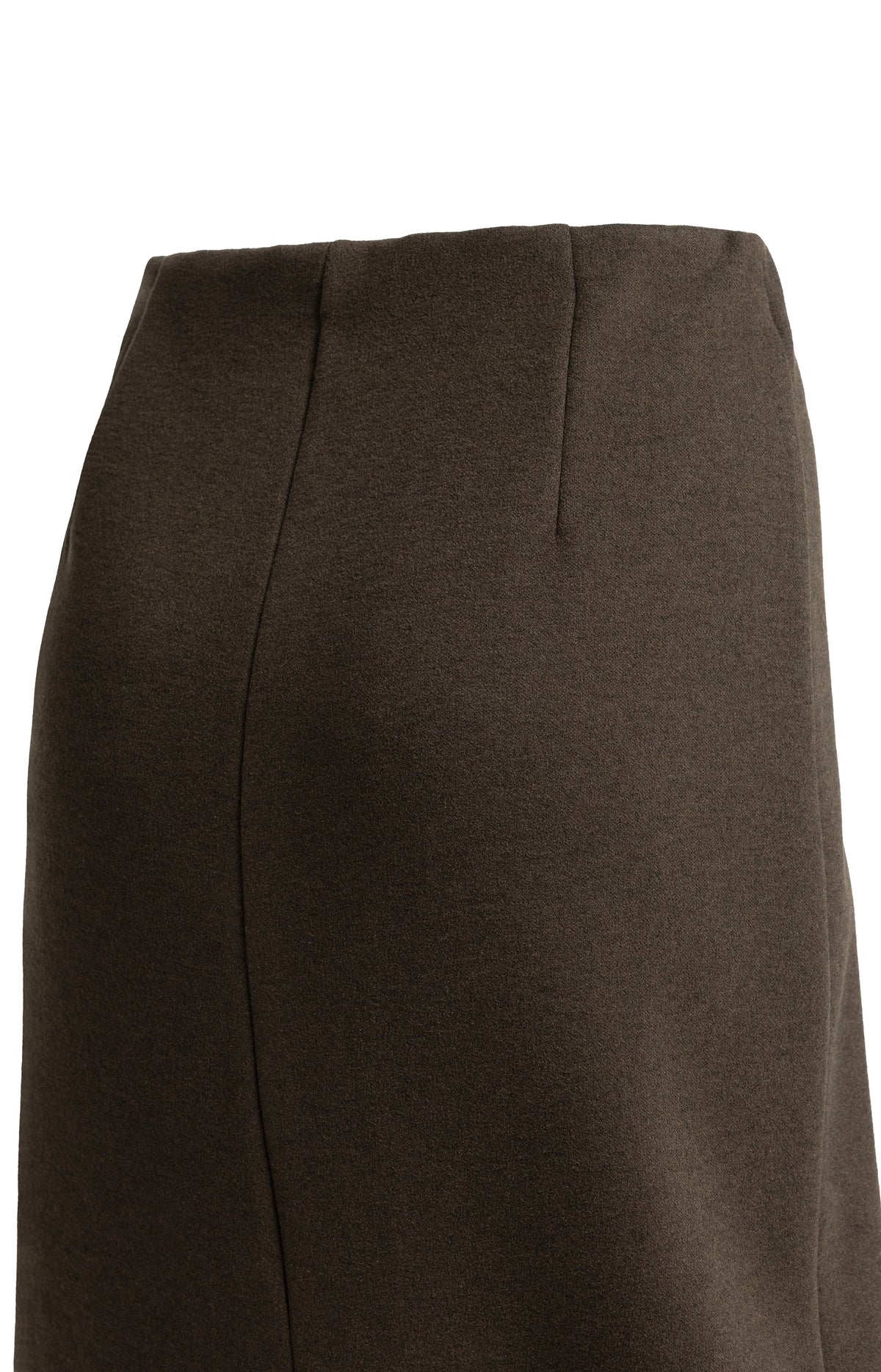 Jersey-Midirock aus gebürstetem Stoff - Delicioso Brown