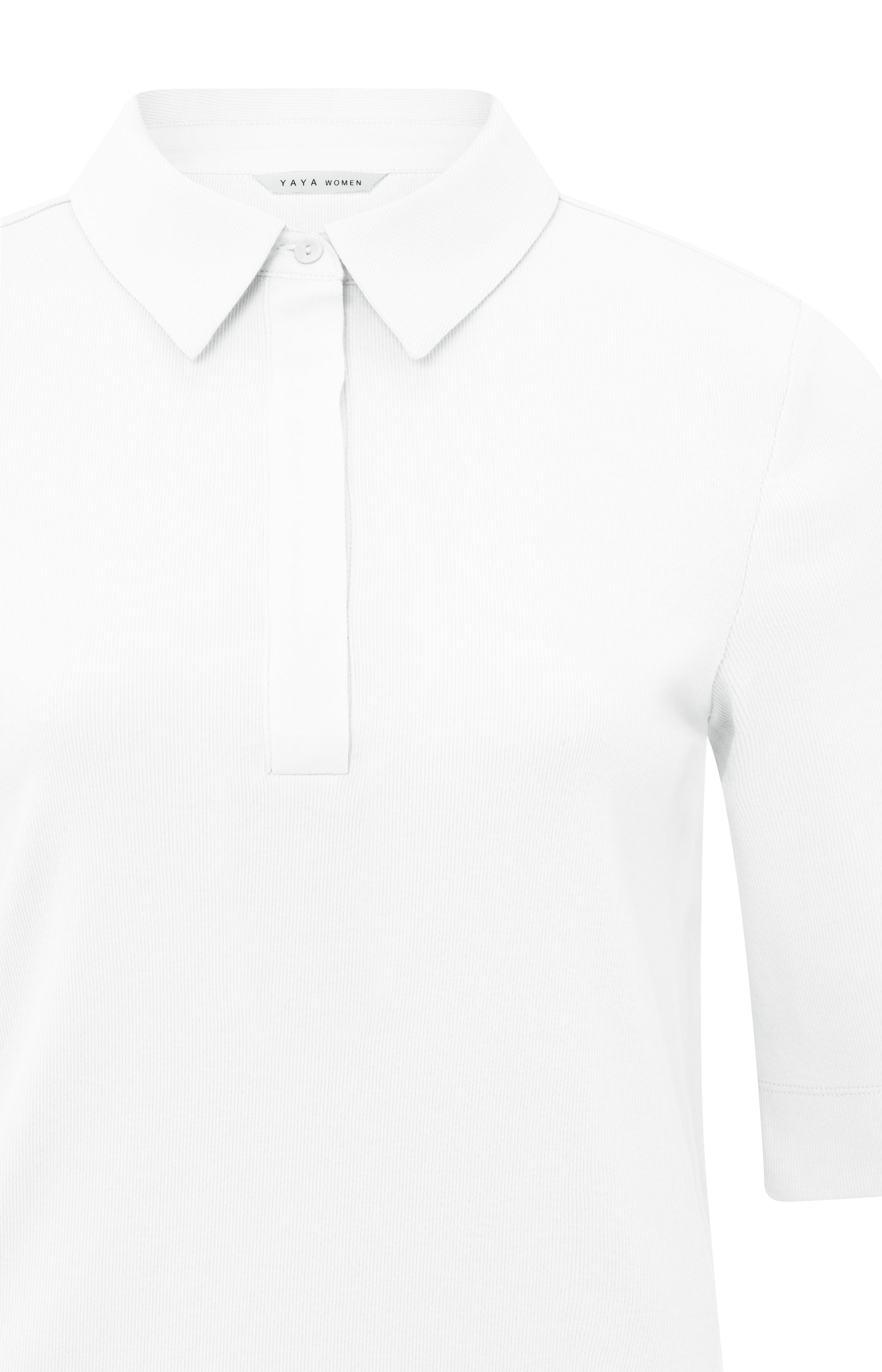 Jersey polo top with buttons and half sleeves