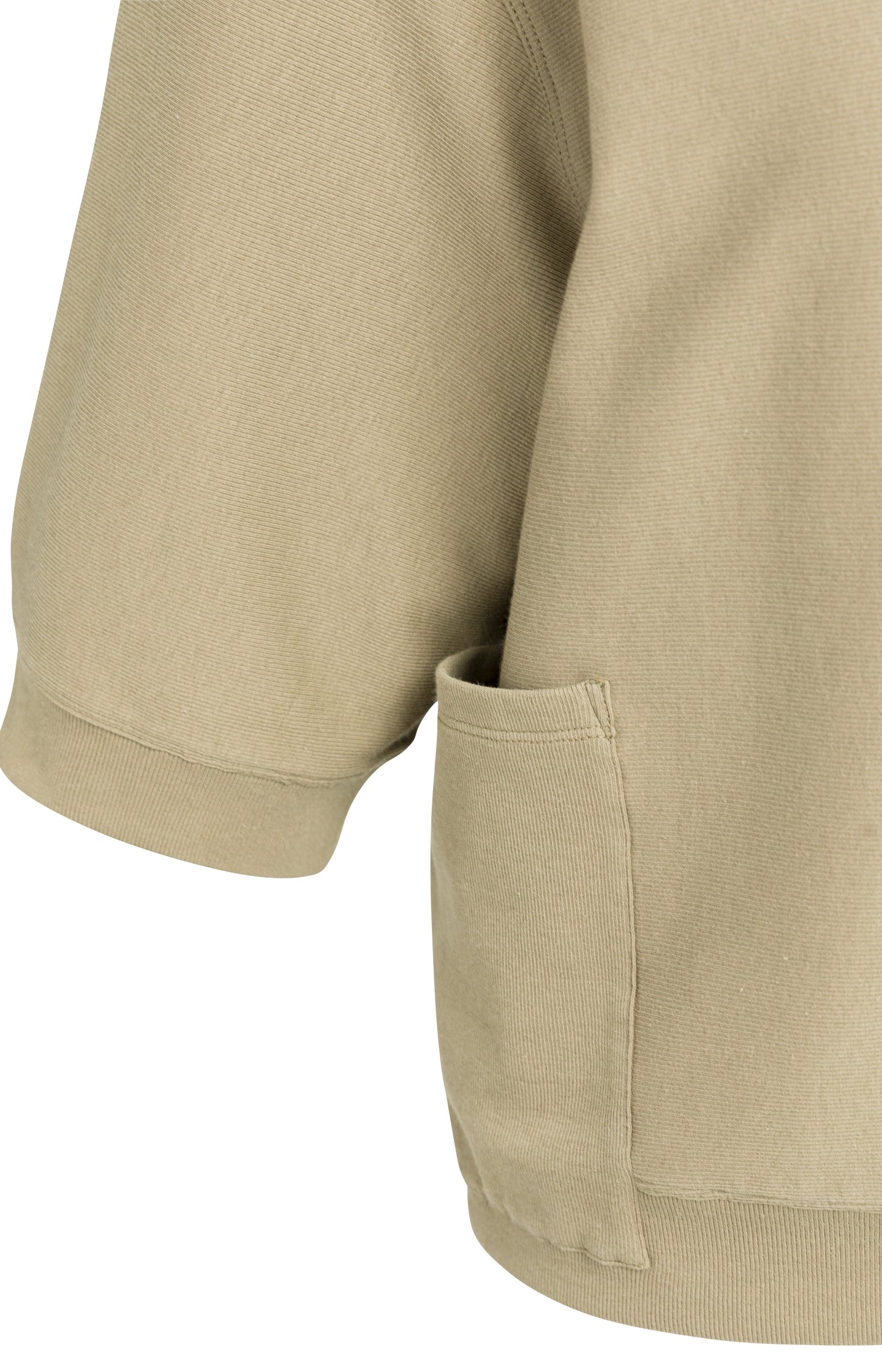 Jersey rib top with short sleeves