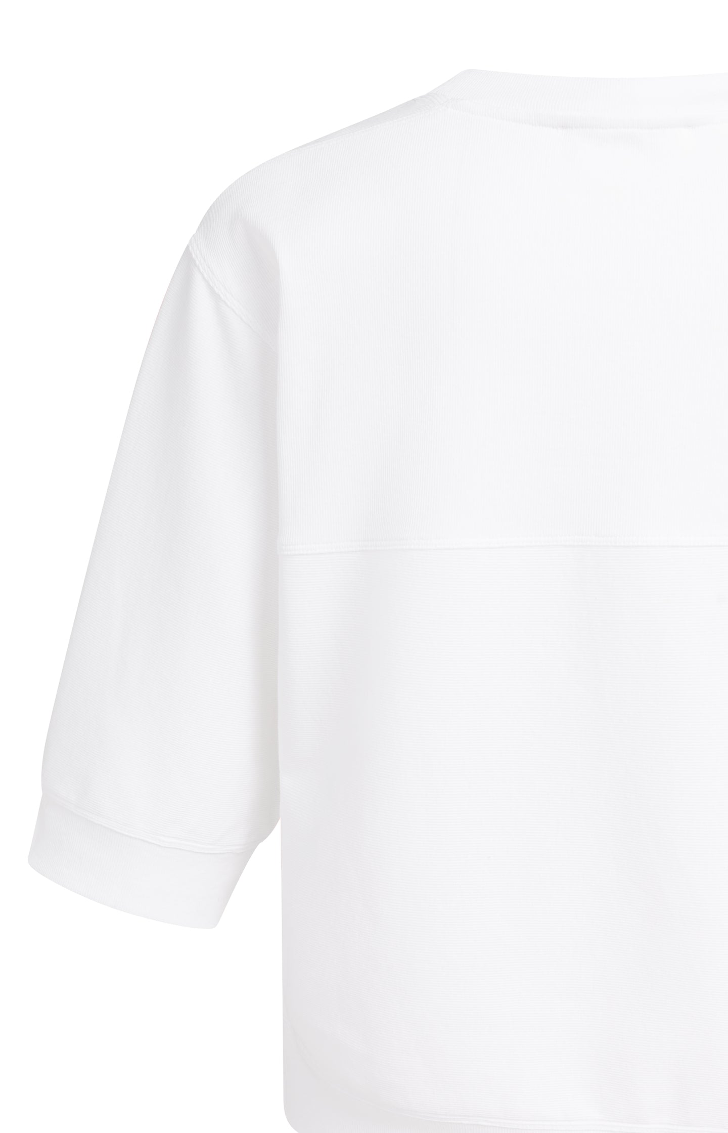 Jersey rib top with short sleeves