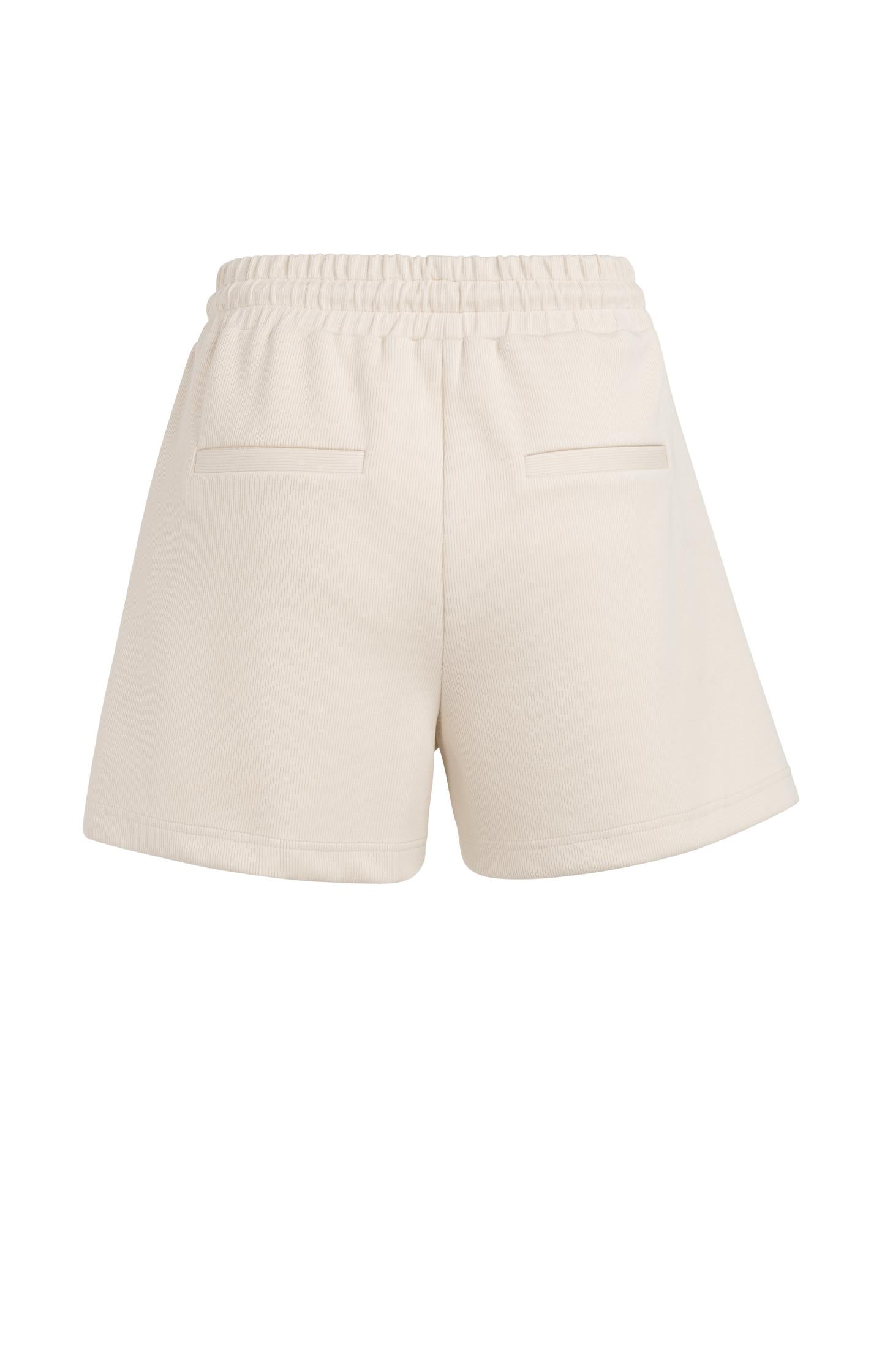 Jersey shorts with cargo pockets and elastic waist