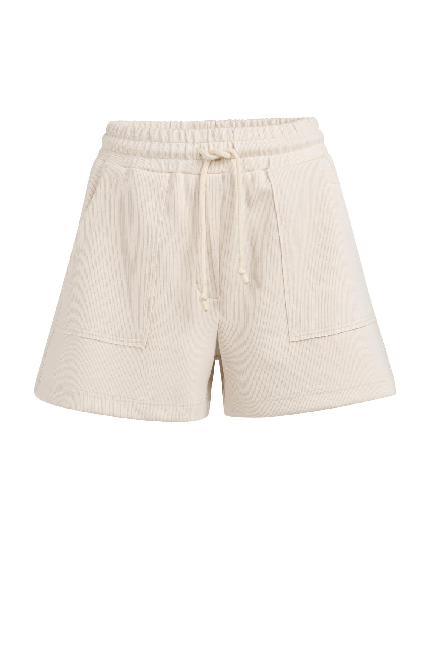 Jersey shorts with cargo pockets and elastic waist - Type: product