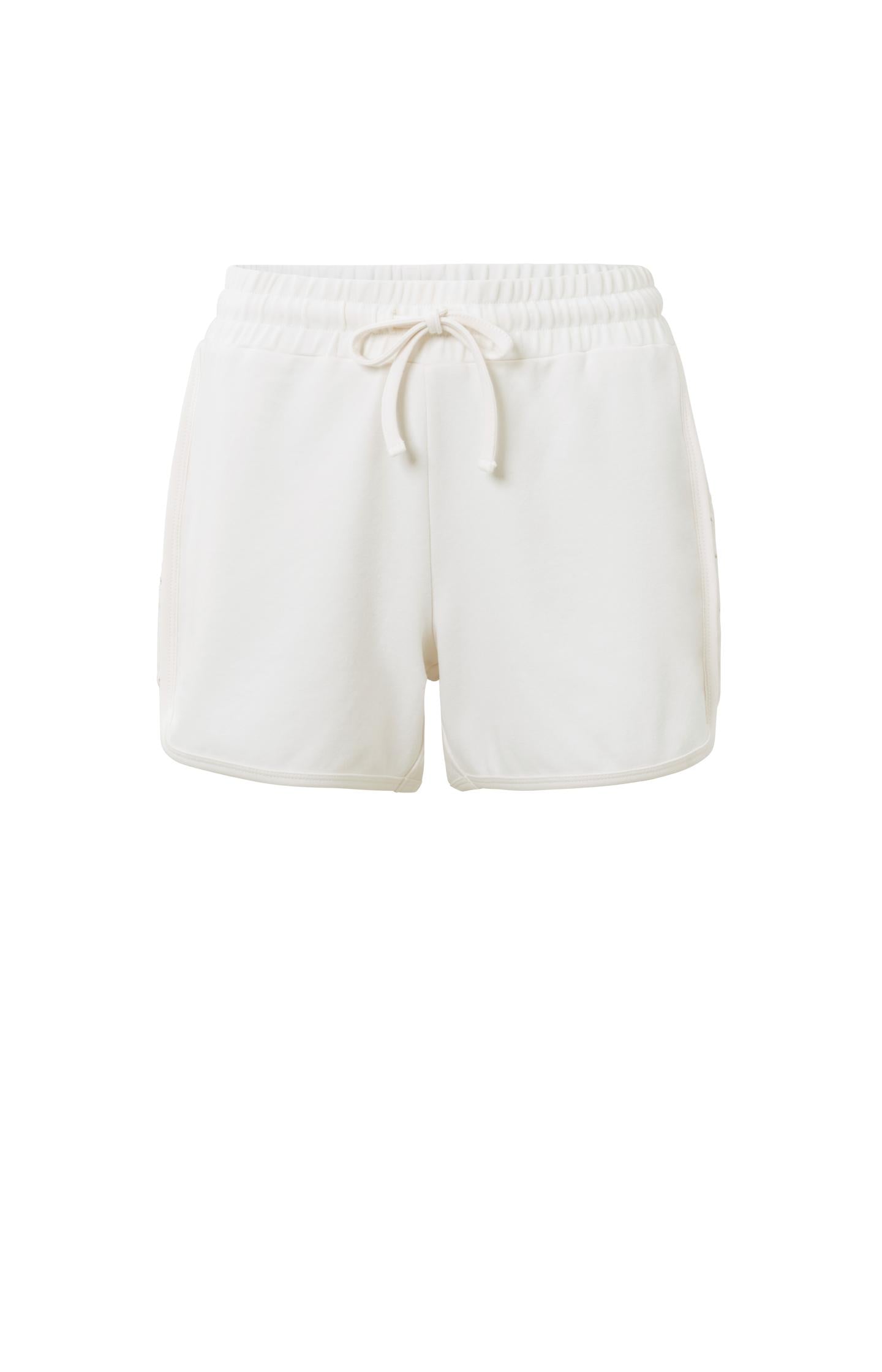 Jersey shorts with drawstring and embroidered details - Type: product