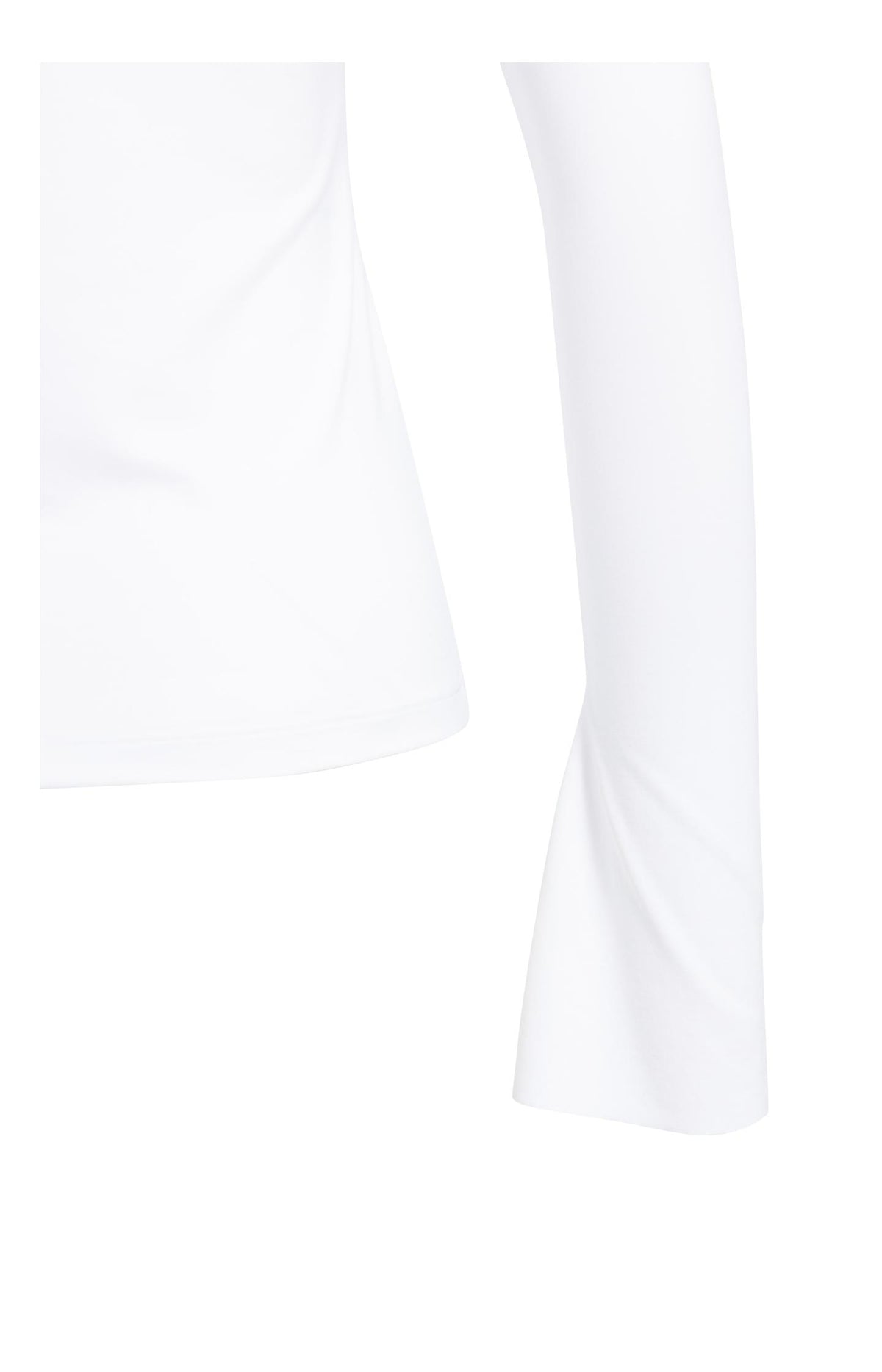 Jersey top with flared sleeves - Pure White