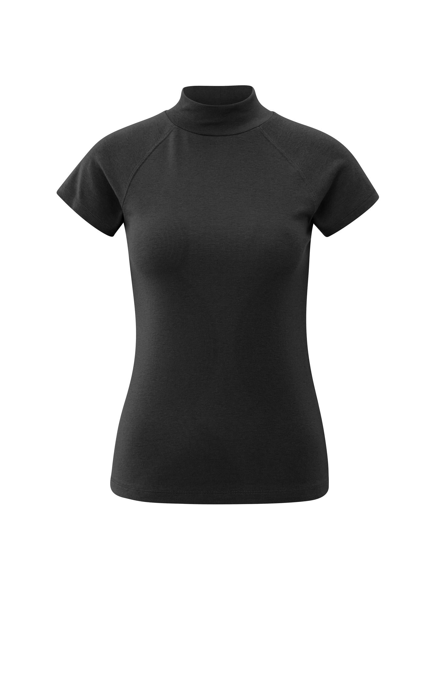 Jersey top with high neck and raglan sleeves - Type: product