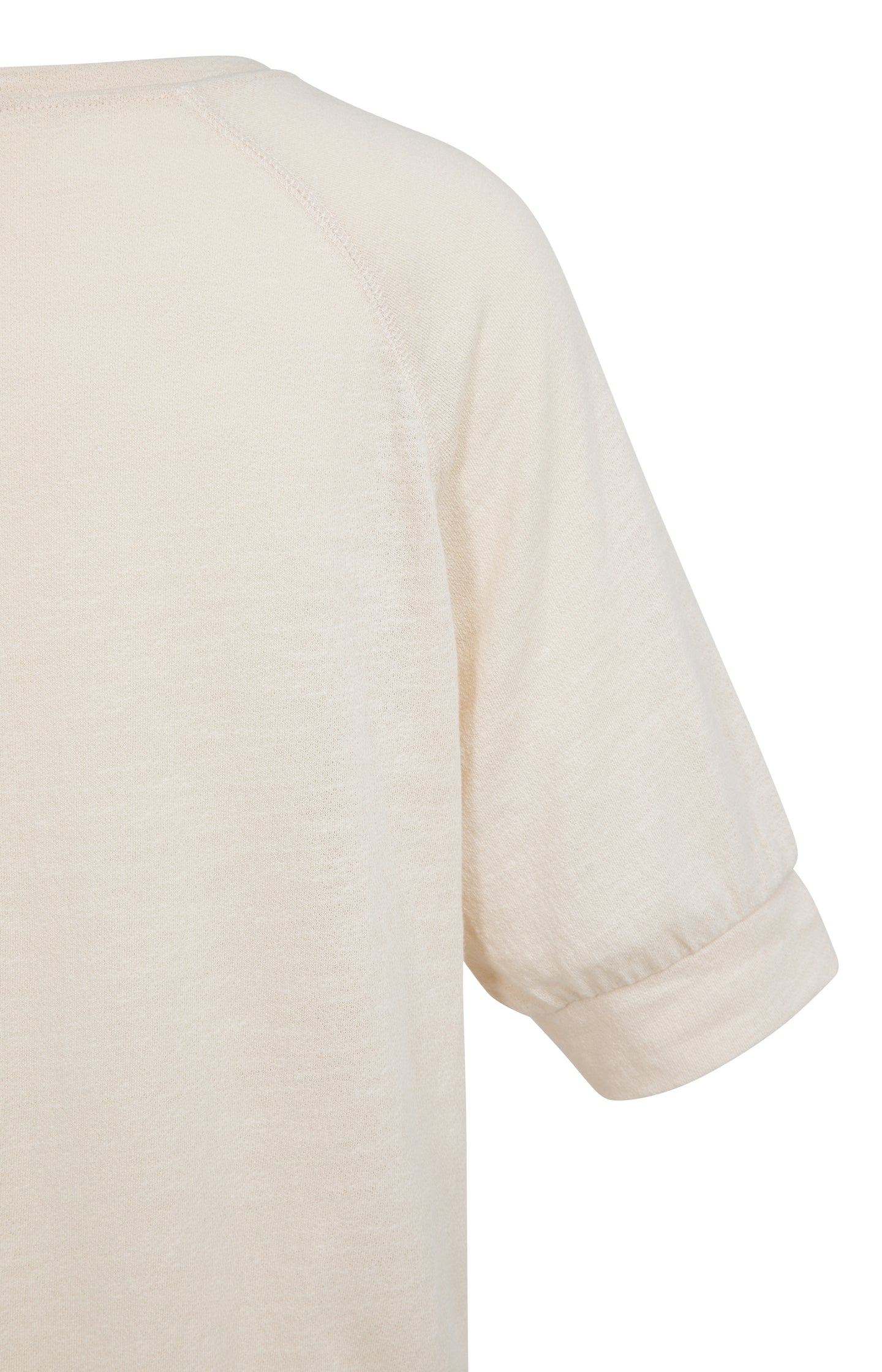 Jersey top with knitted texture