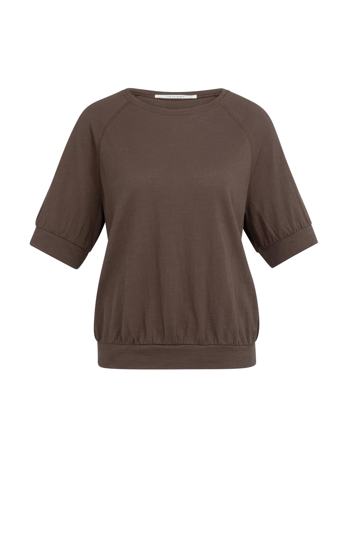 Jersey top with knitted texture - Type: product
