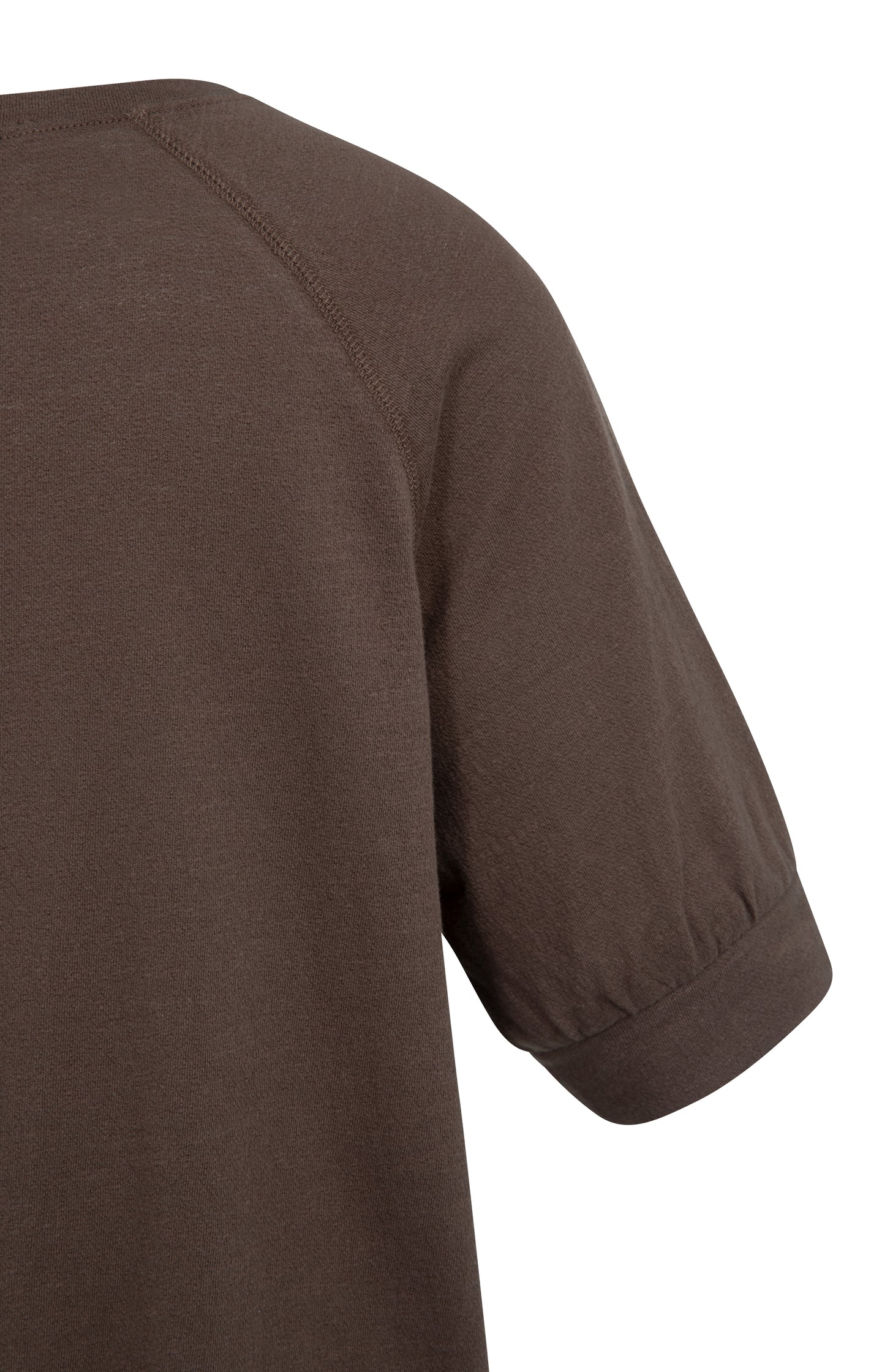 Jersey top with knitted texture