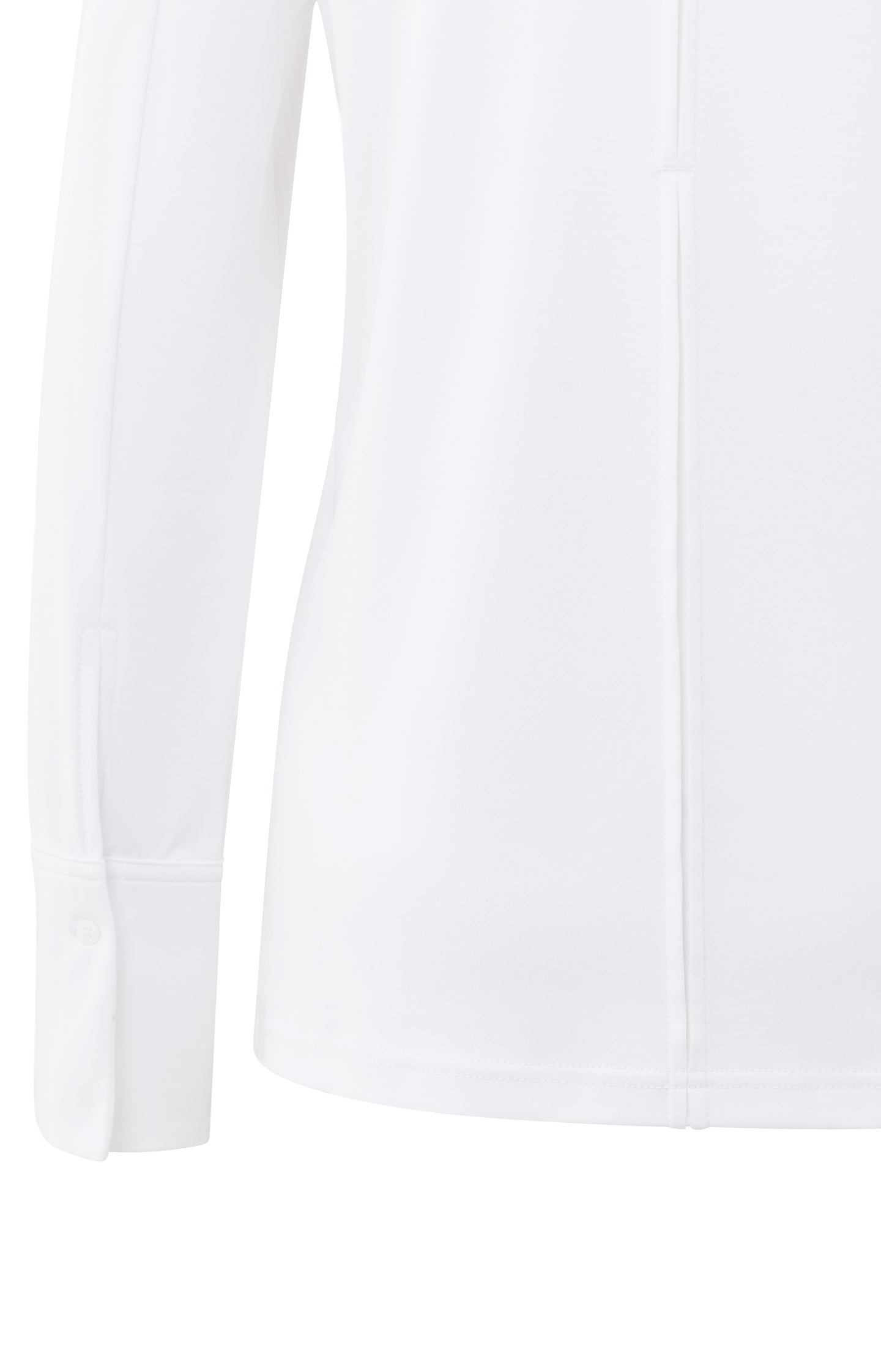 Jersey top with long sleeves and woven cuffs - Type: lookbook