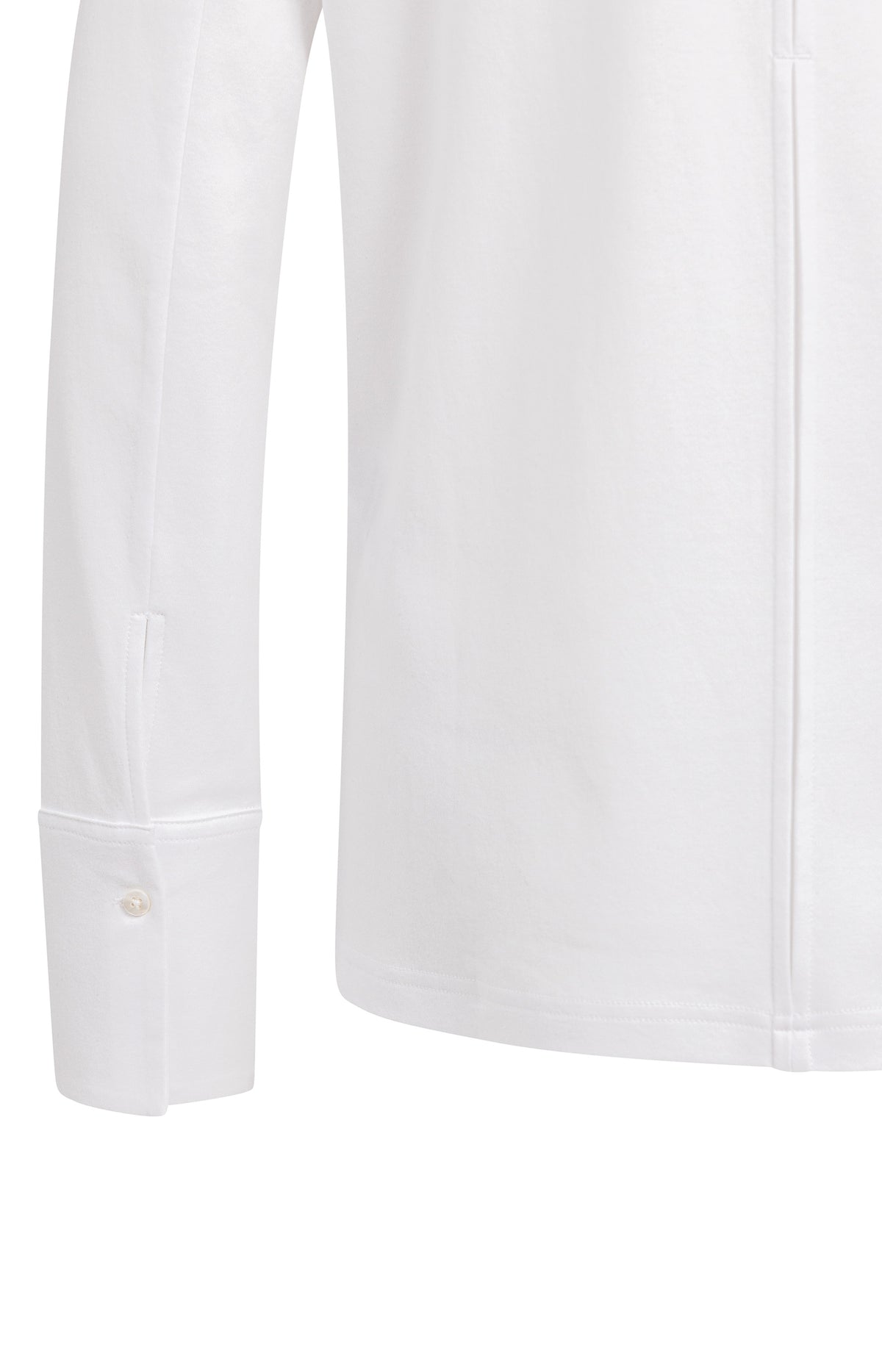 Jersey top with long sleeves and woven cuffs - Type: lookbook