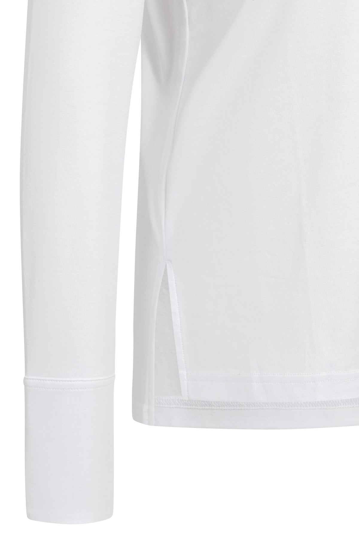 Jersey top with long sleeves and woven cuffs - Type: lookbook