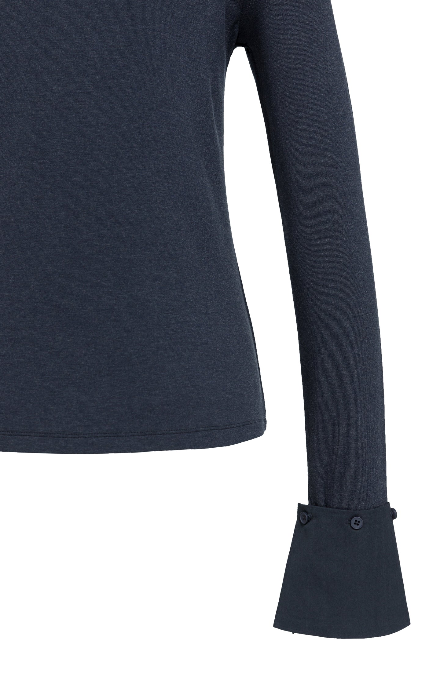 Jersey top with removable cuffs