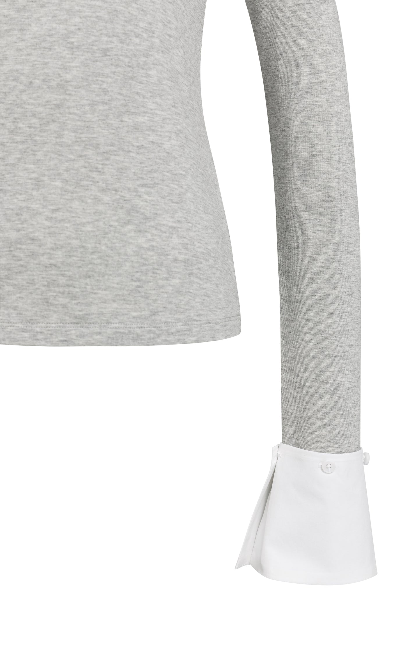 Jersey top with removable cuffs