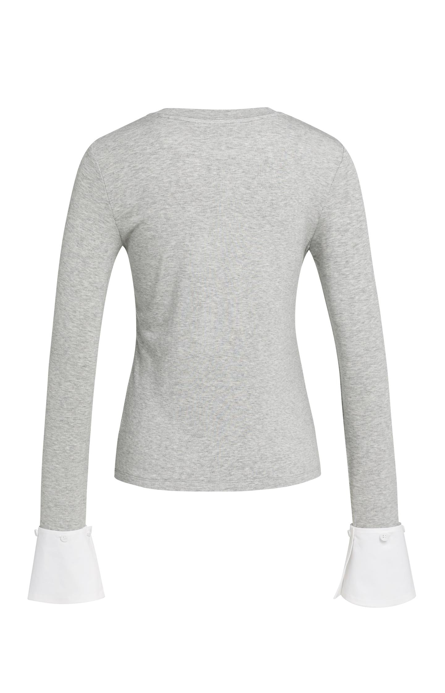 Jersey top with removable cuffs