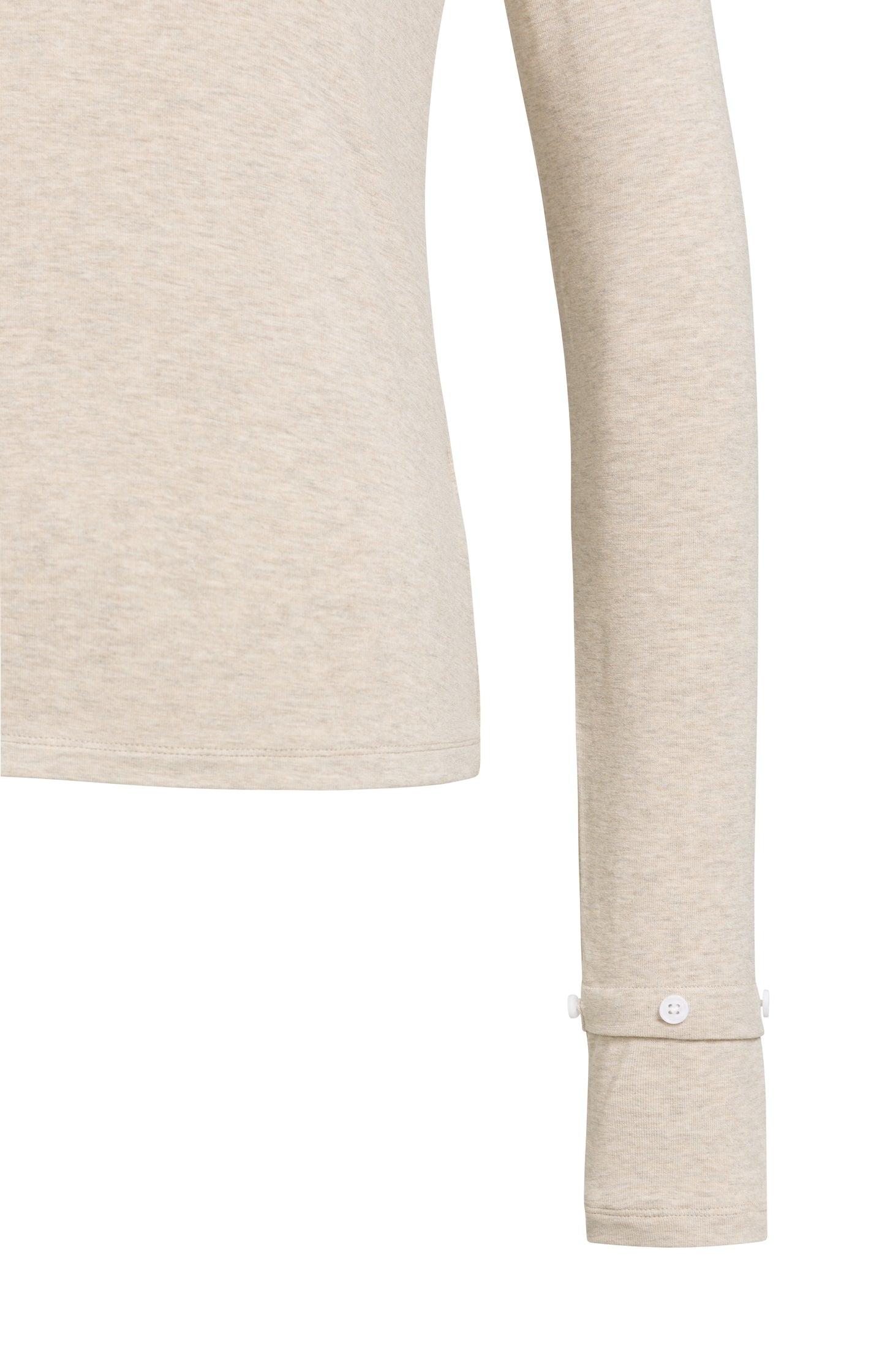 Jersey top with removable cuffs