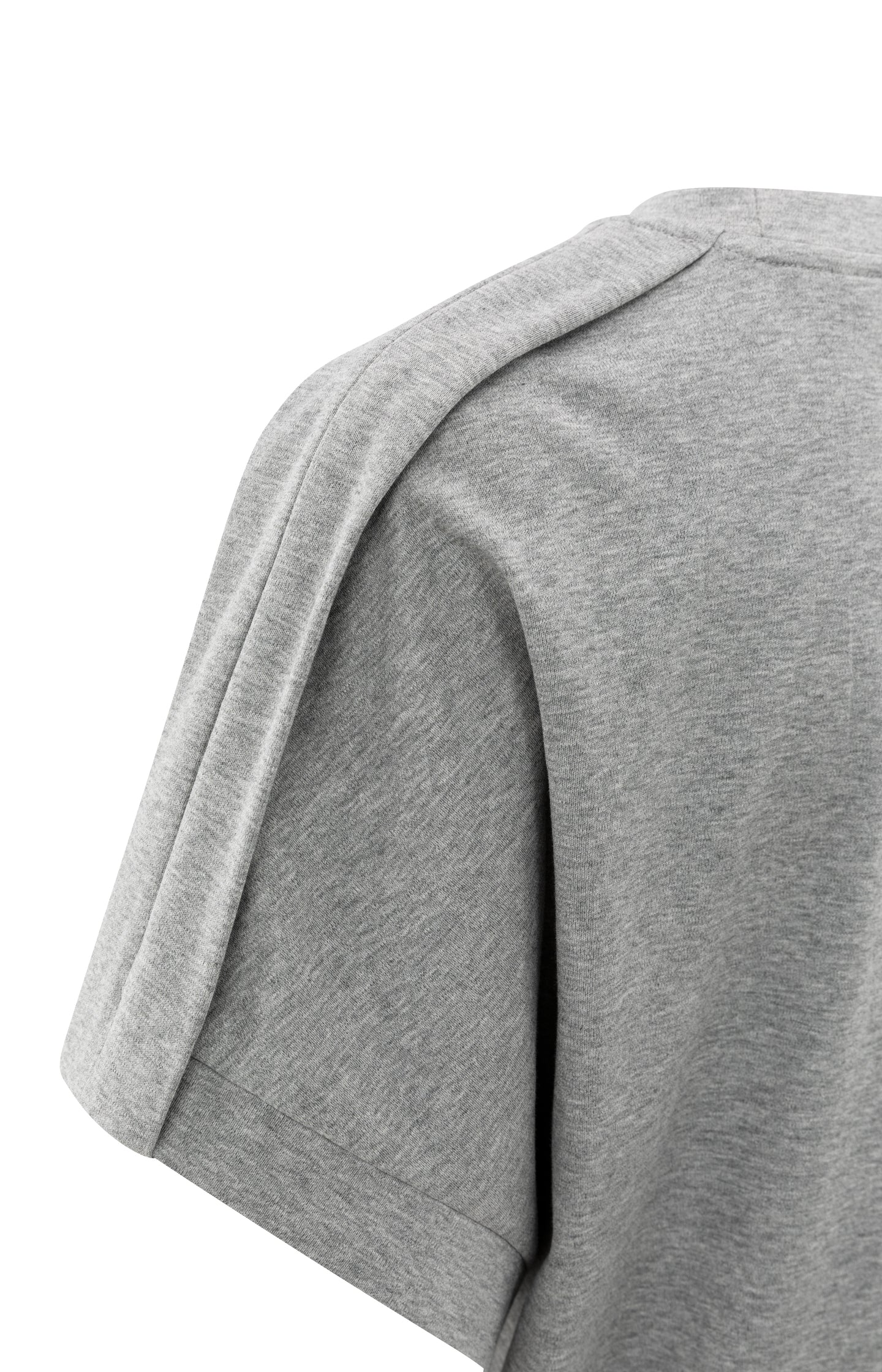 Jersey top with short sleeves and fold detail