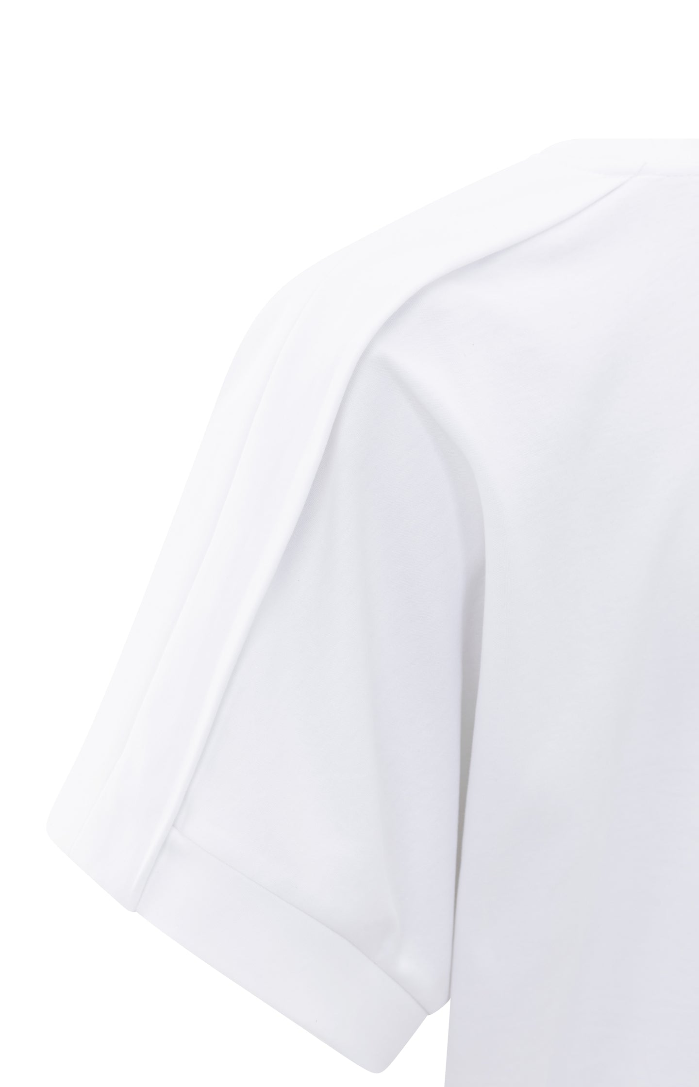 Jersey top with short sleeves and fold detail